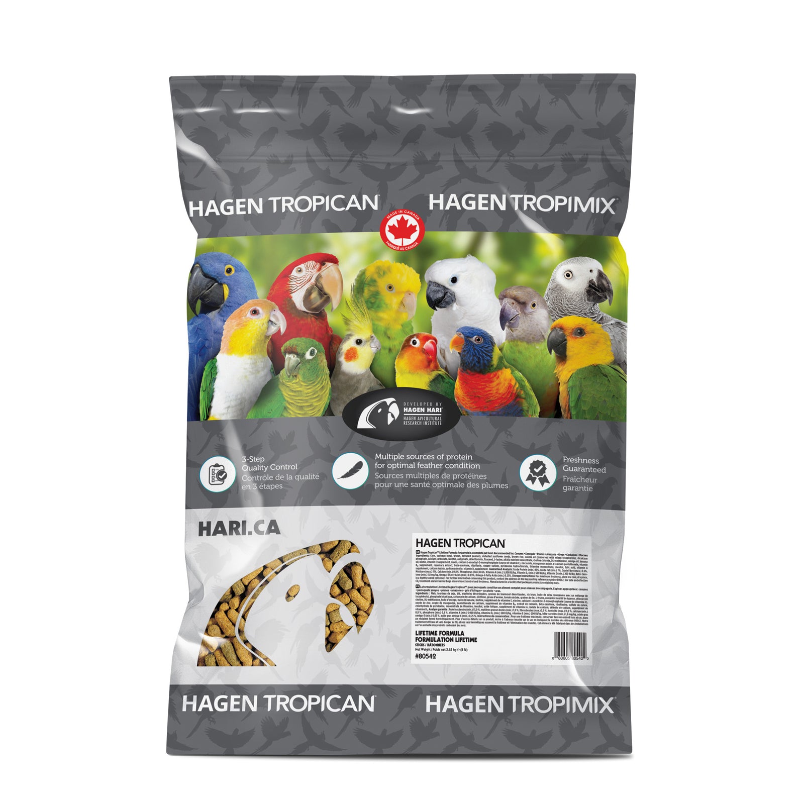 Aliment Lifetime Tropican pour perroquets, bâtonnets 3.63kg (8 lb) - La niche&moi