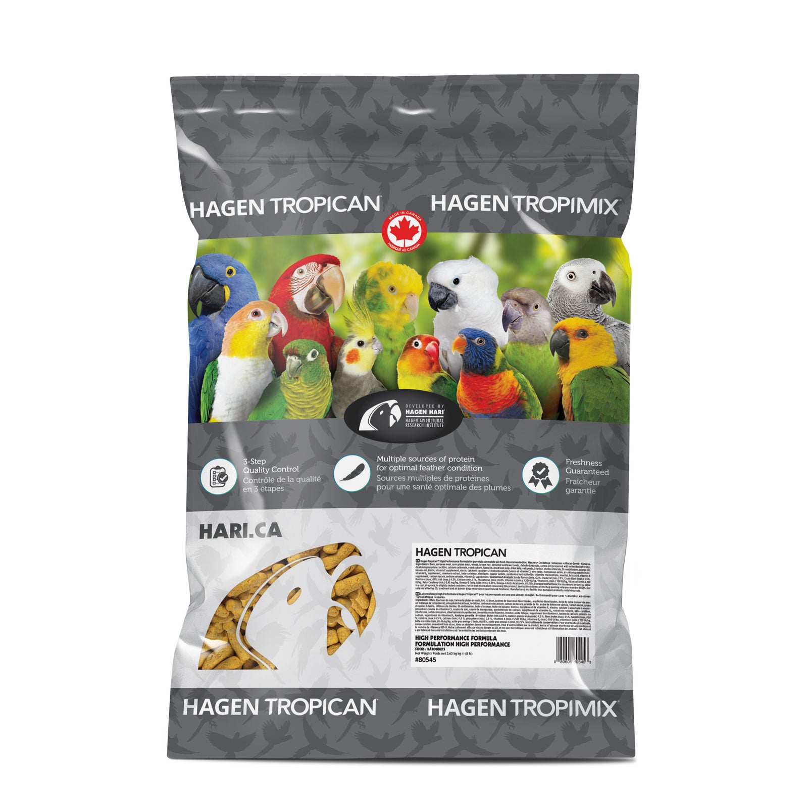 Tropican High Performance Bâtonnets pour Perroquets - 3.63 kg (8 lb)