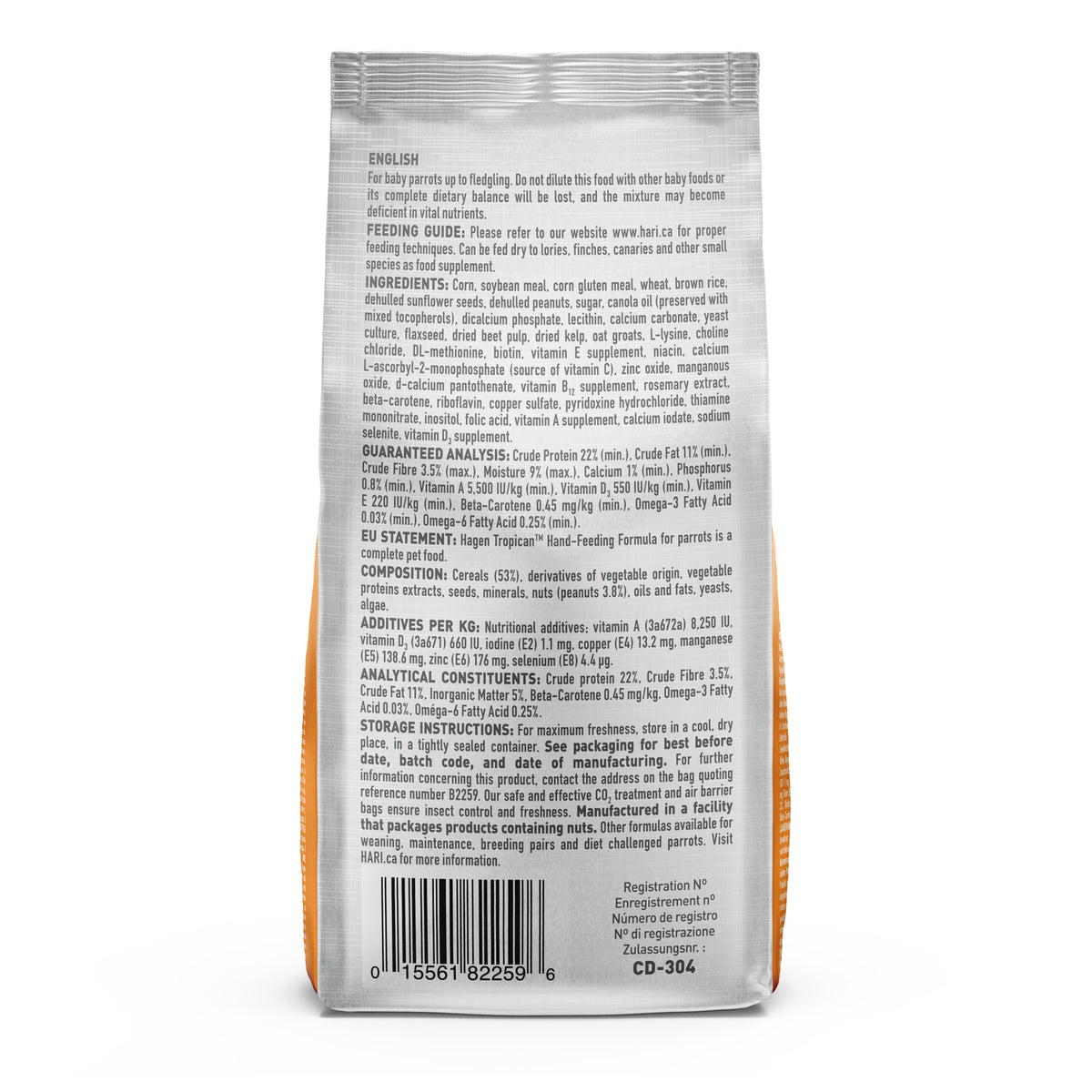 Aliment Hand-Feeding Tropican, 400 g (0,88 lb) - La niche&amp;moi