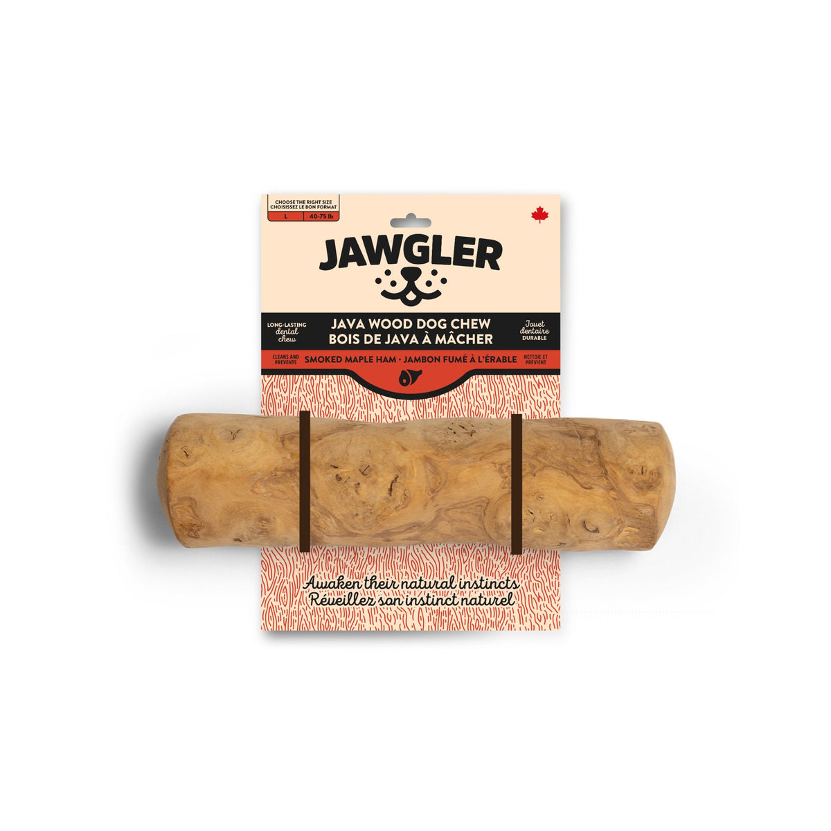 Jawgler Bois De Java - Jambon Fumé à L'érable, Grand - La niche&amp;moi