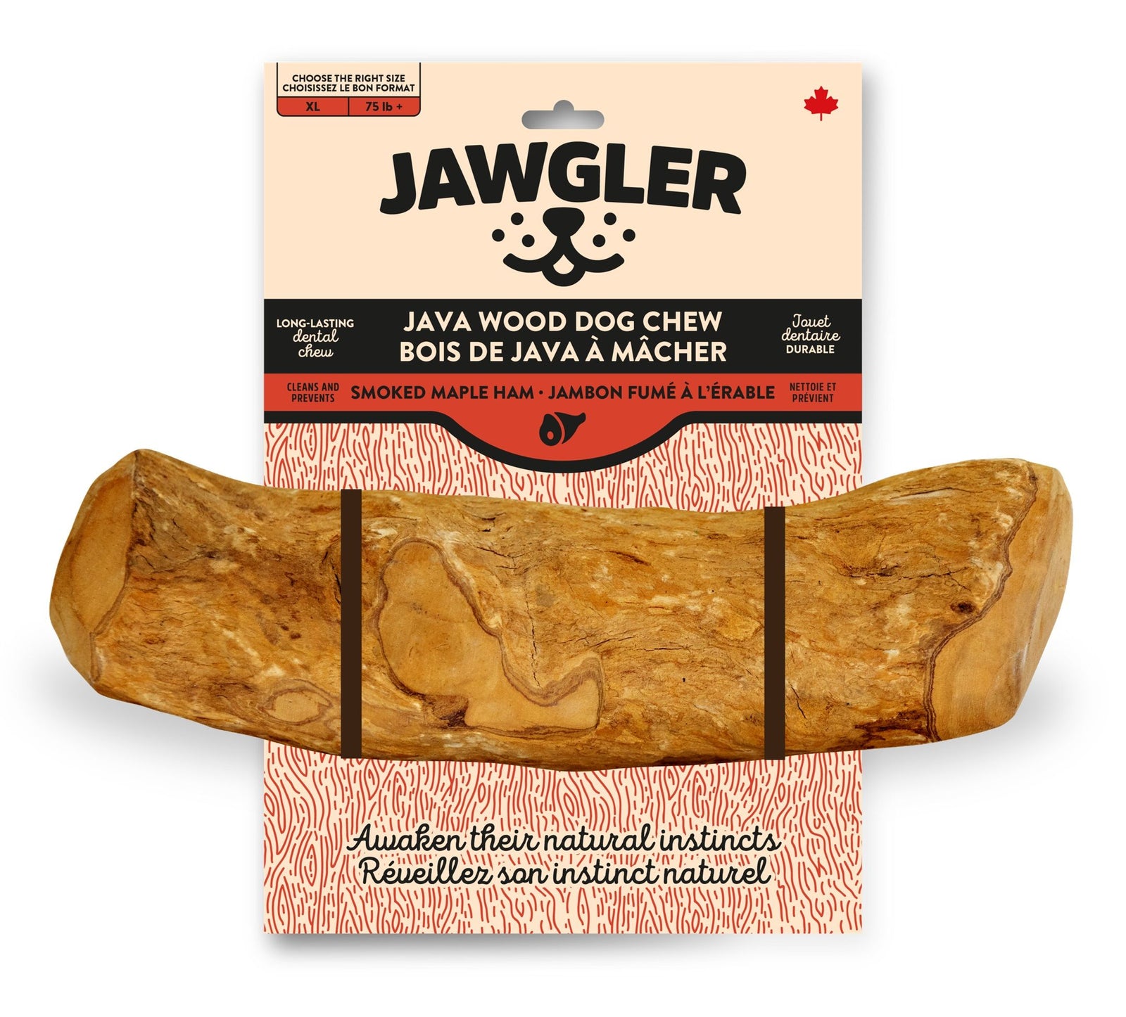 Jawgler Bois De Java - Jambon Fumé à L'érable, Très Grand - La niche&moi