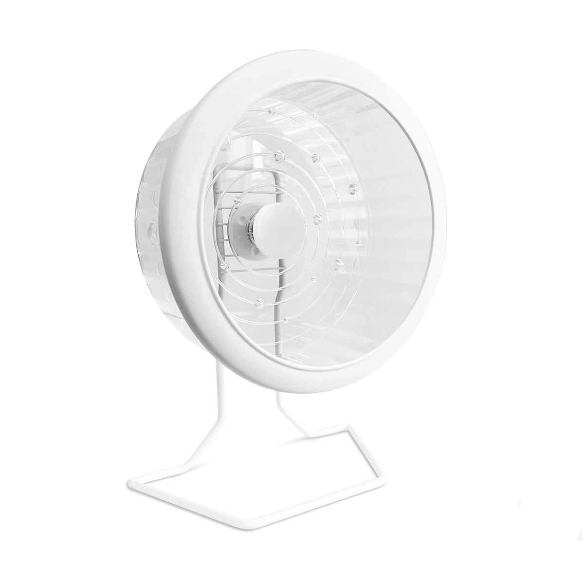 Roue d’exercice SPRINT 1 Living World, blanche avec support en métal, petite, 18,5 cm (7 po) - La niche&amp;moi