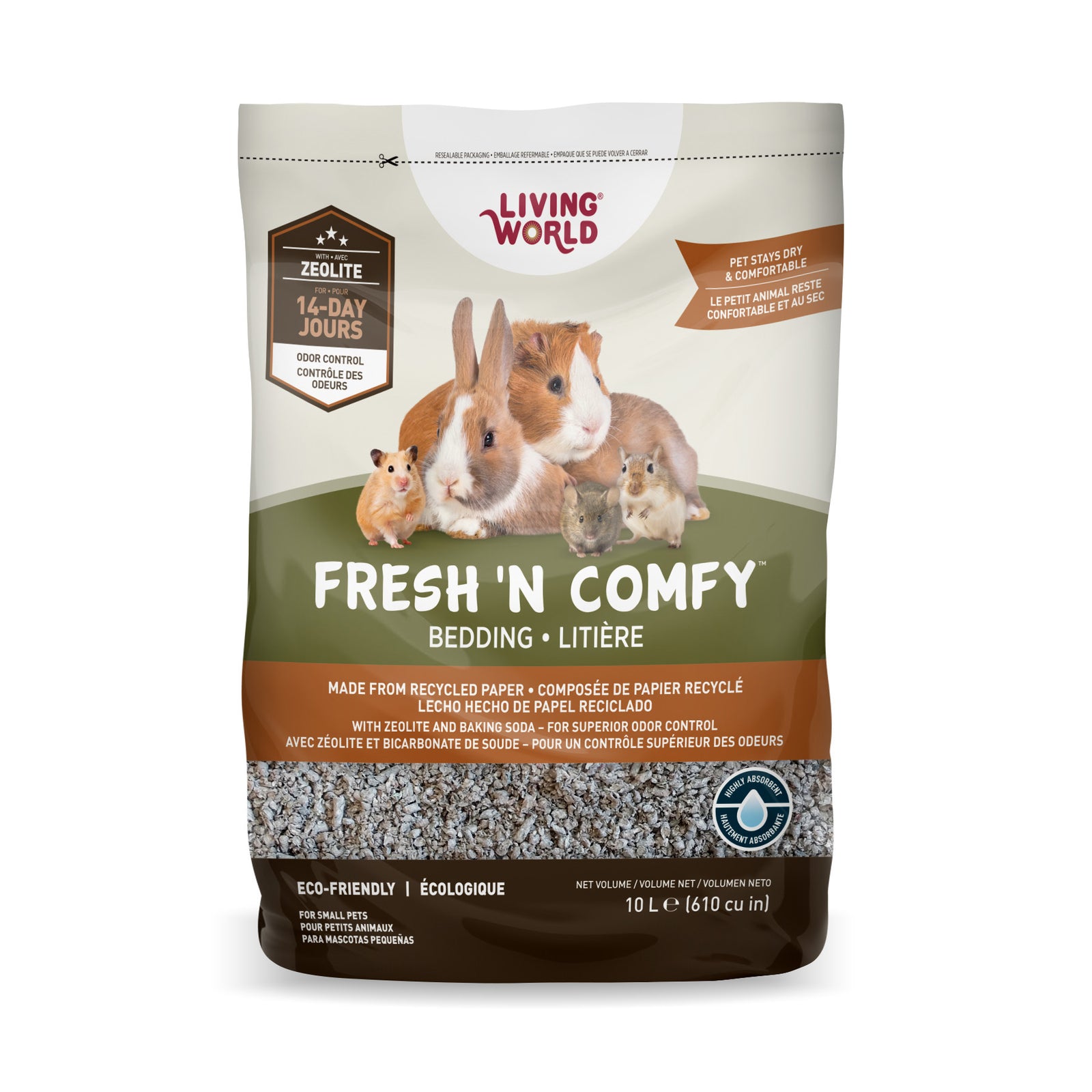 Litière Fresh 'N Comfy Living World, brune - La niche&moi