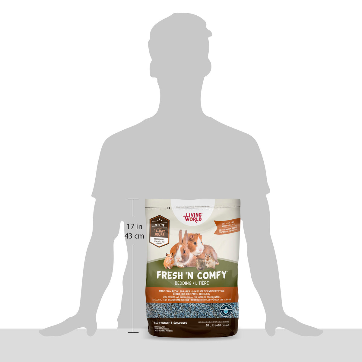 Litière Fresh ’N Comfy Living World, bleue, 10 L - La niche&amp;moi