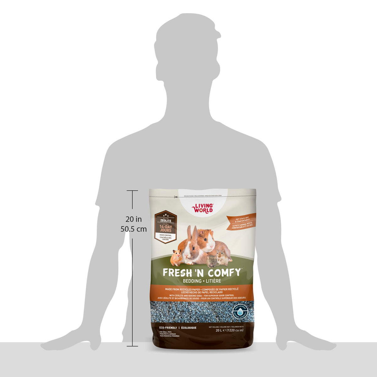 Litière Fresh ’N Comfy Living World, bleue, 20 L - La niche&amp;moi