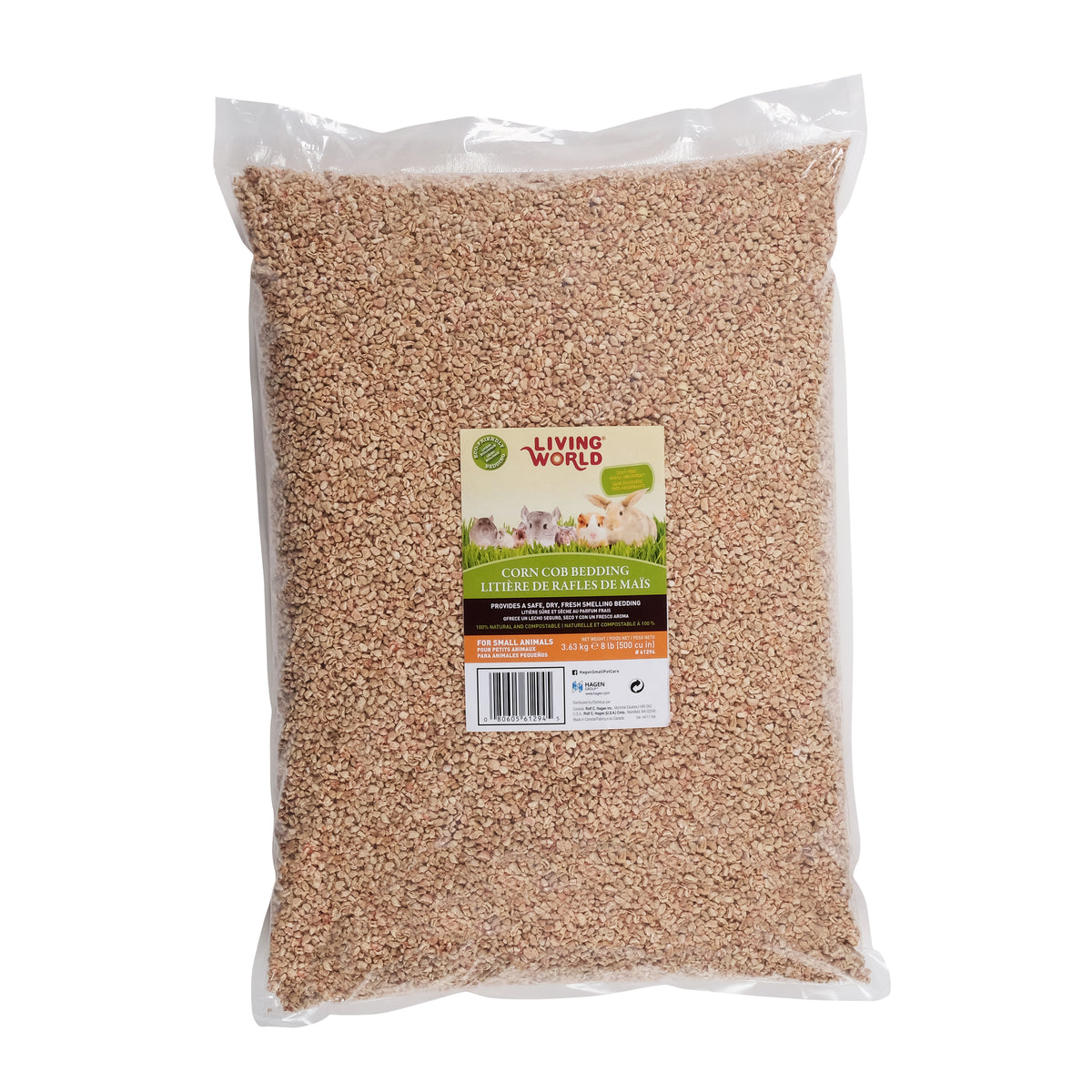 Litière de rafles de maïs Living World, 3,63 kg/8 lb - La niche&amp;moi