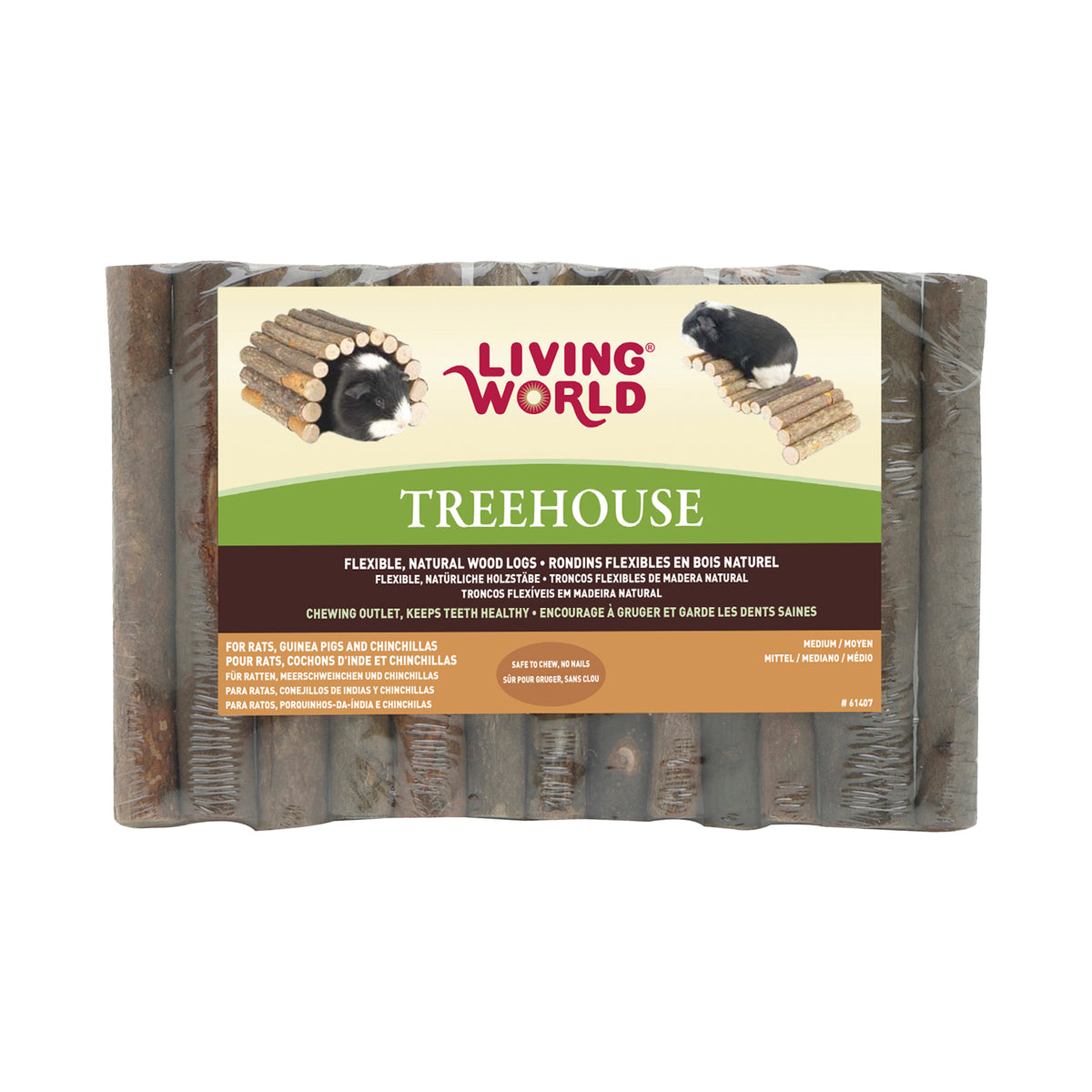 TreeHouse Living World, rondins de vrai bois, Moyen - La niche&amp;moi