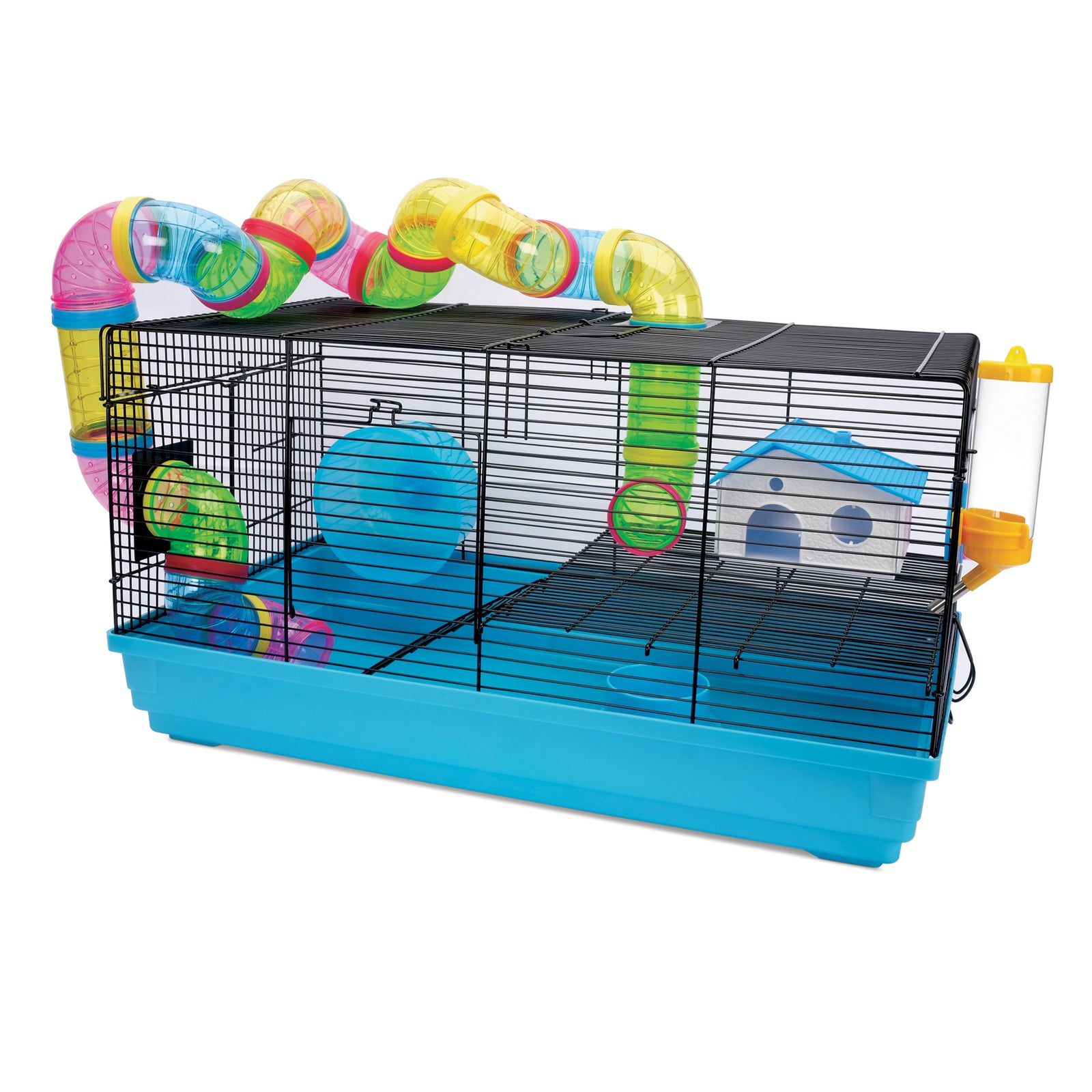 Cage Living World pour hamsters nains, Playhouse, L. 58 x l. 32 x H. 31,5 cm (22,8 x 12,5 x 12,4 po) - La niche&moi