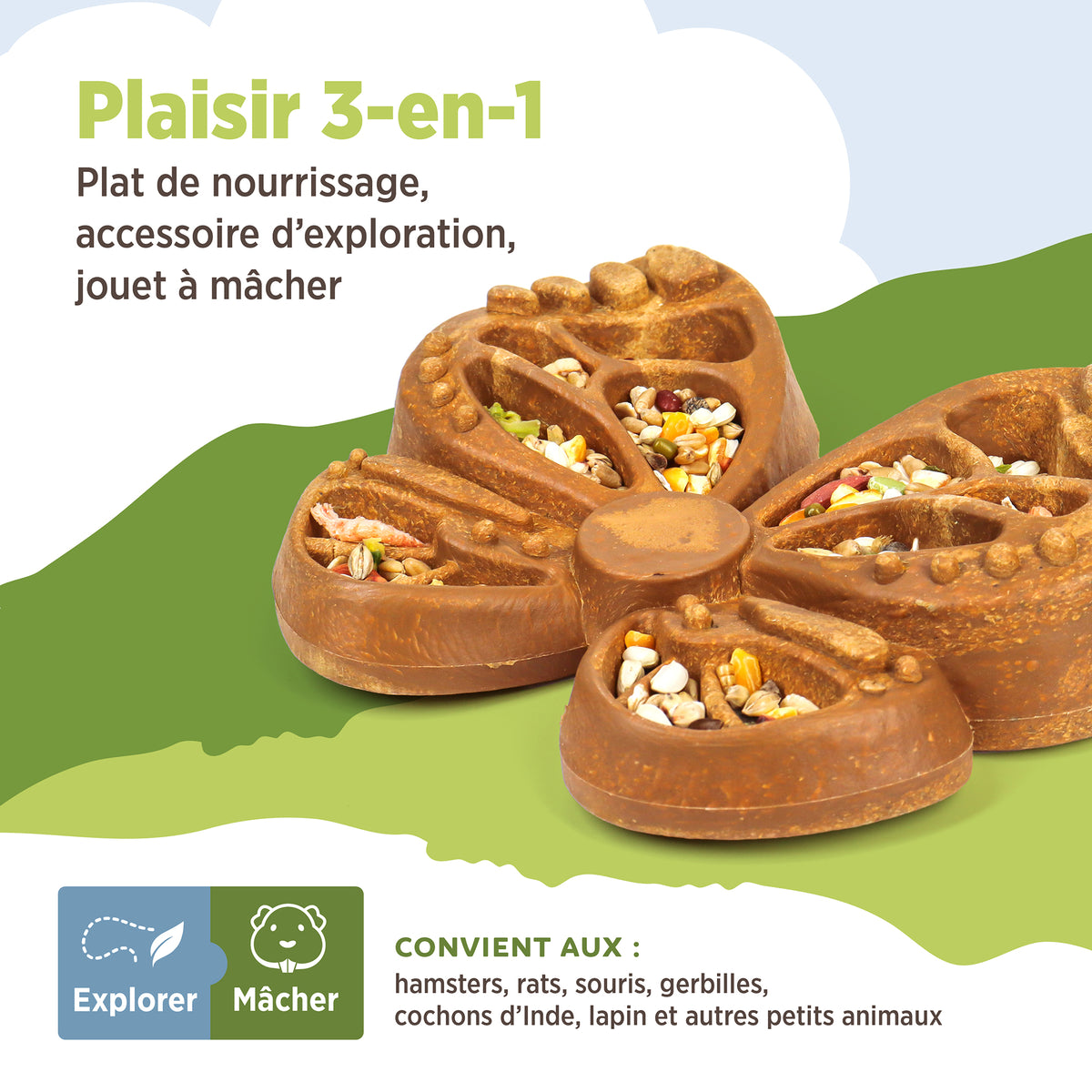 Accessoire de nourrissage comestible Living World, Papillon, orange, 180 g (6,3 oz) - La niche&amp;moi