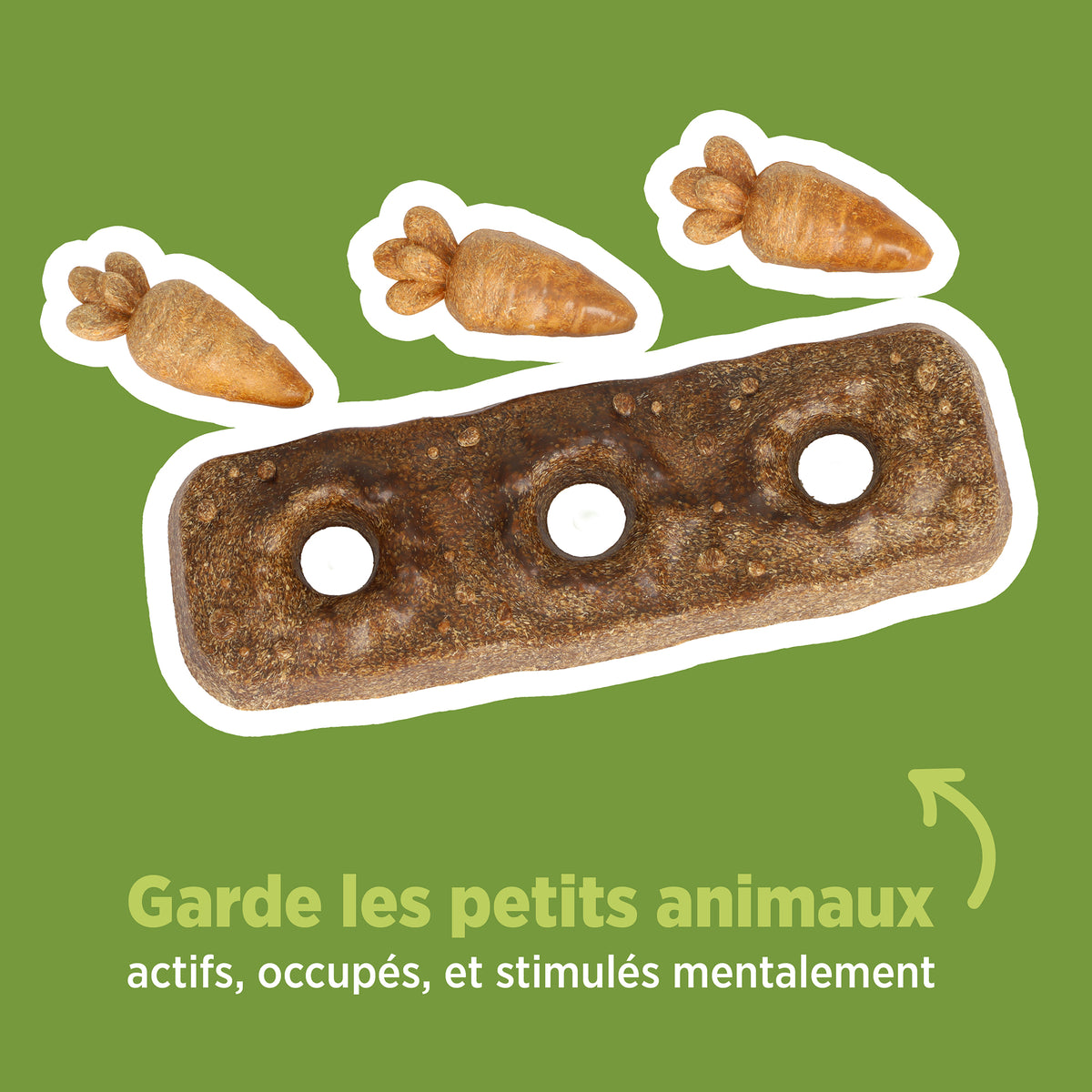 Jouet à mâcher comestible Living World, Lit de carottes, multicolore, 140 g (4,9 oz) - La niche&amp;moi
