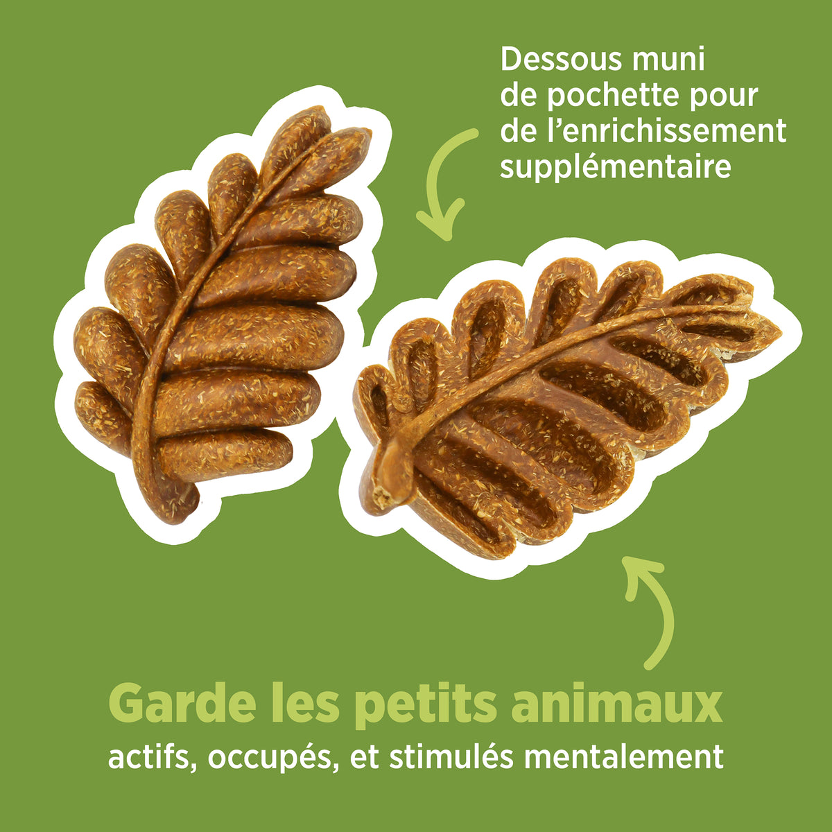 Jouet à mâcher comestible Living World, Feuilles, brun, paquet de 6, 140 g (4,9 oz) - La niche&amp;moi
