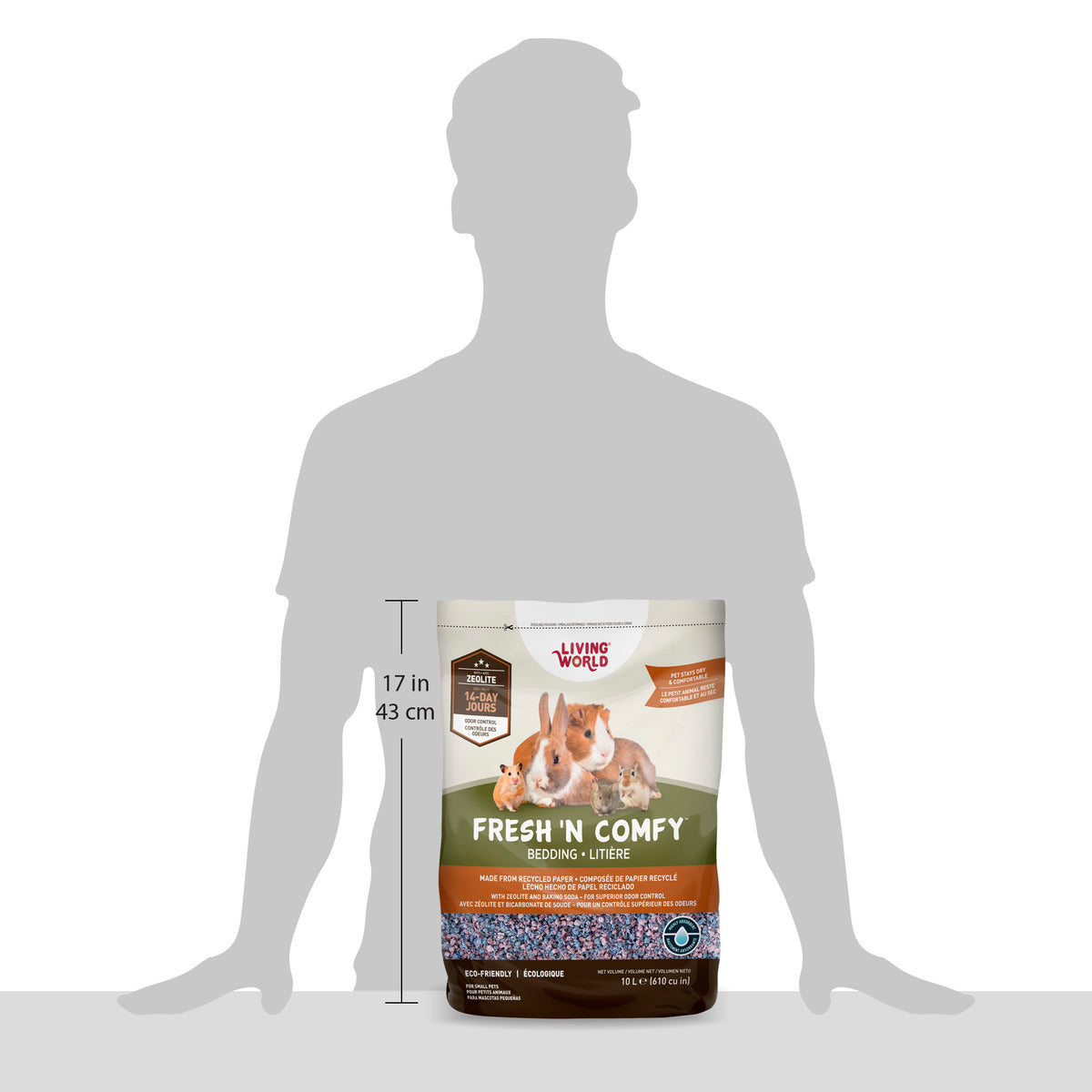 Litière Fresh ’N Comfy Living World, confetti, 10 L - La niche&amp;moi