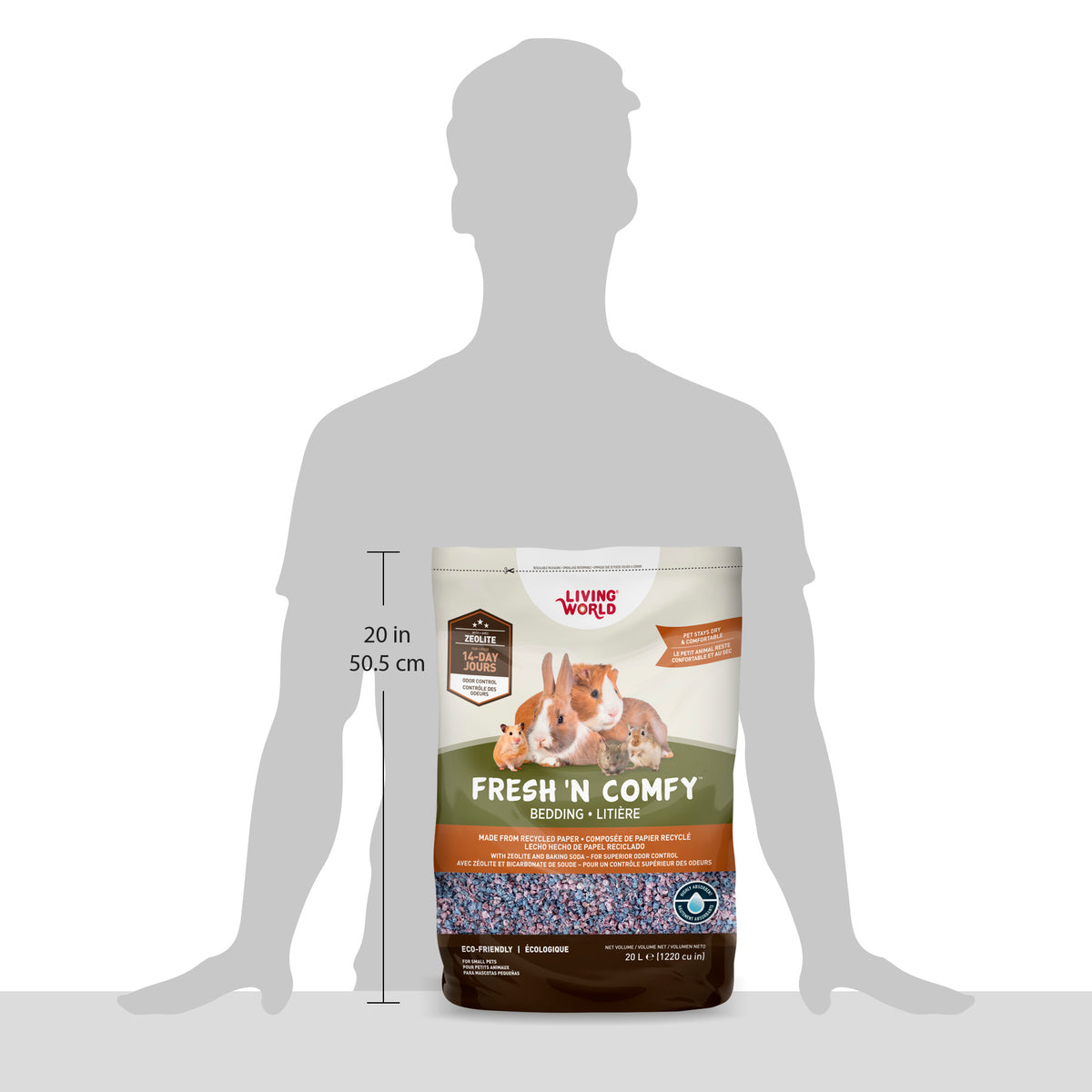 Litière Fresh ’N Comfy Living World, confetti, 20 L - La niche&amp;moi