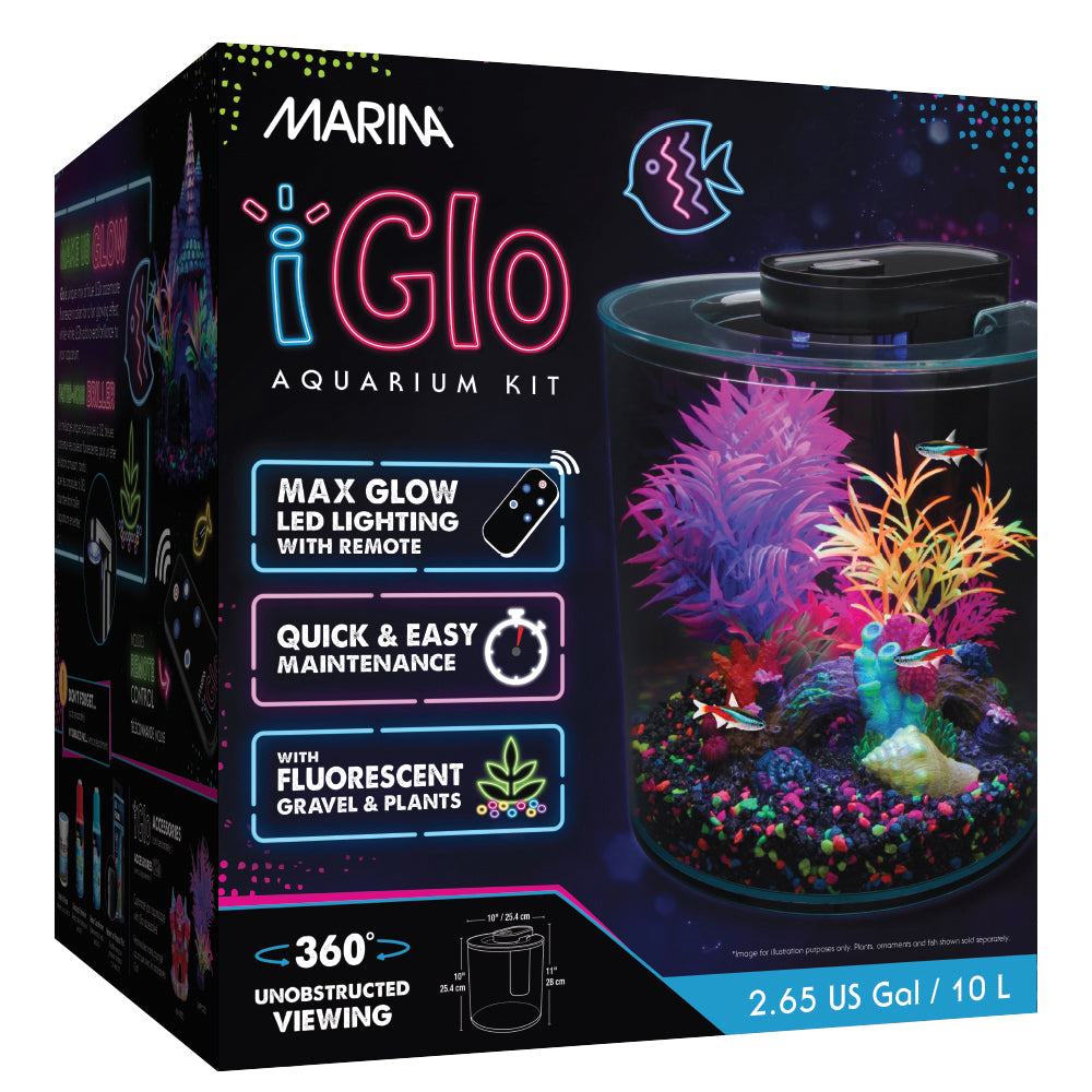 Aquarium équipé 360 iGlo Marina, 10 L (2,65 gal US) - La niche&moi