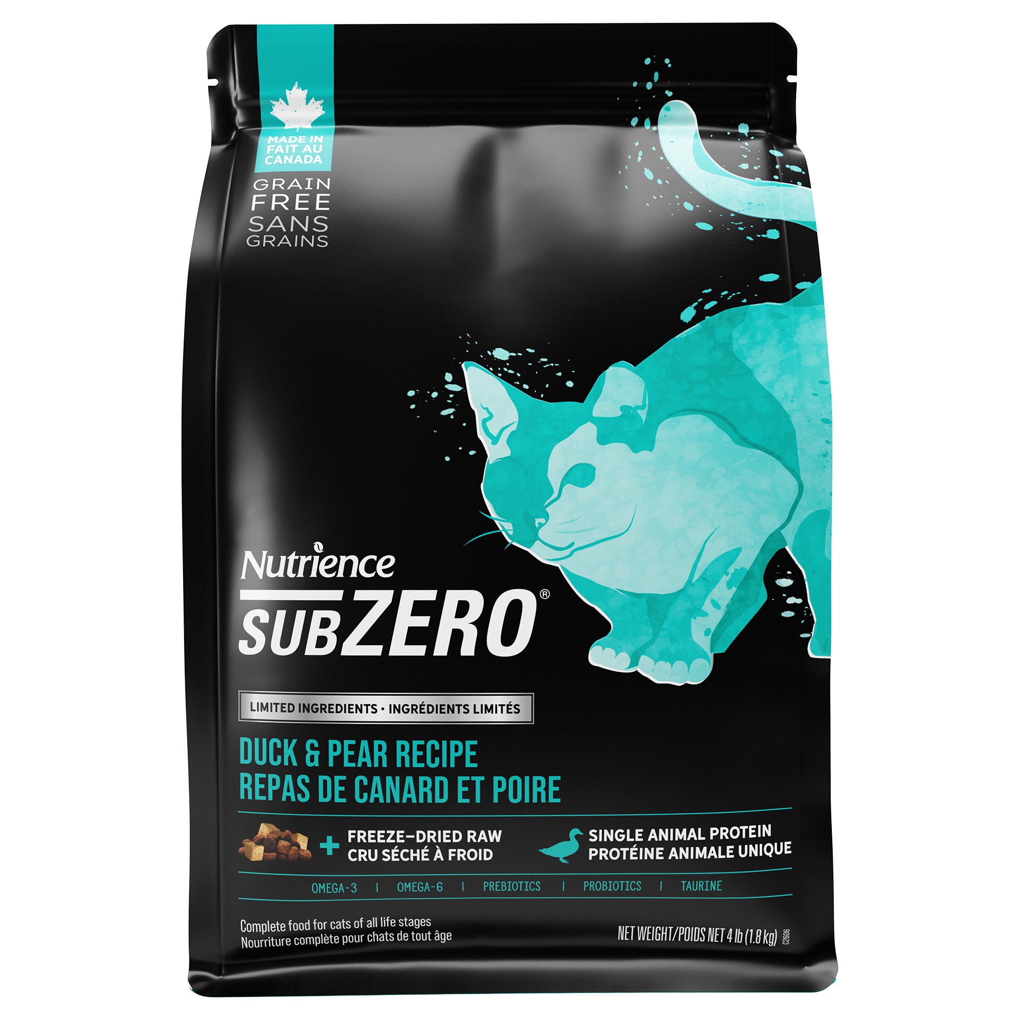 Nutrience SubZero à ingrédients limités, Repas de canard et poire