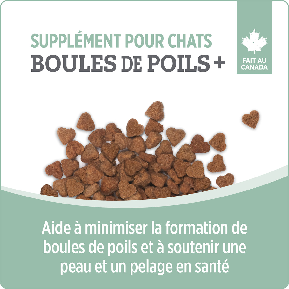Suppléments Nutrience Care pour chats, Boules de poils+, 180 g
