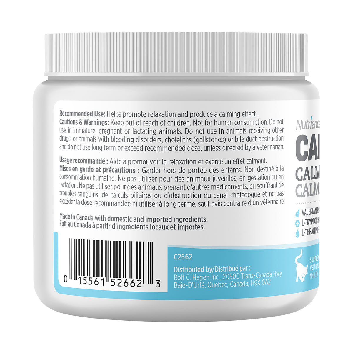 Suppléments Nutrience Care pour chats, Calmant, 180 g