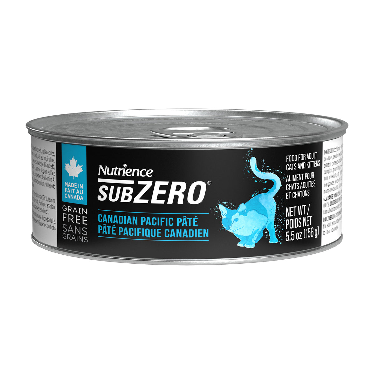Pâté Nutrience SubZero Sans grains pour chats adultes, Pacifique canadien, 156 g (5,5 oz) - La niche&amp;moi