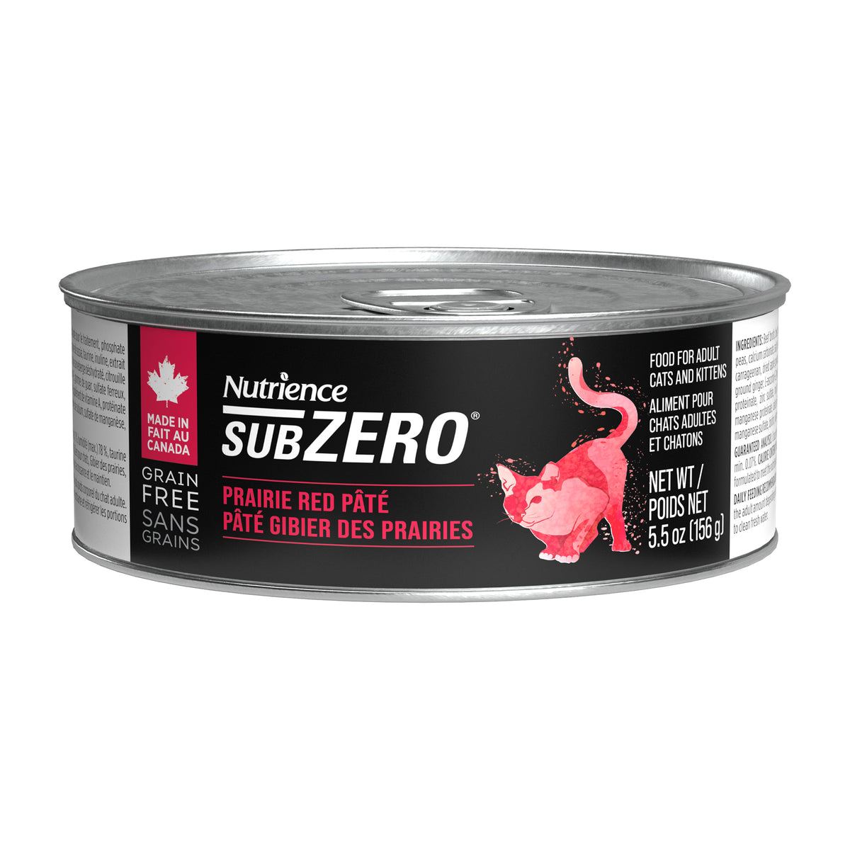 Pâté Nutrience SubZero Sans grains pour chats adultes, Gibier des Prairies, 156 g (5,5 oz) - La niche&amp;moi