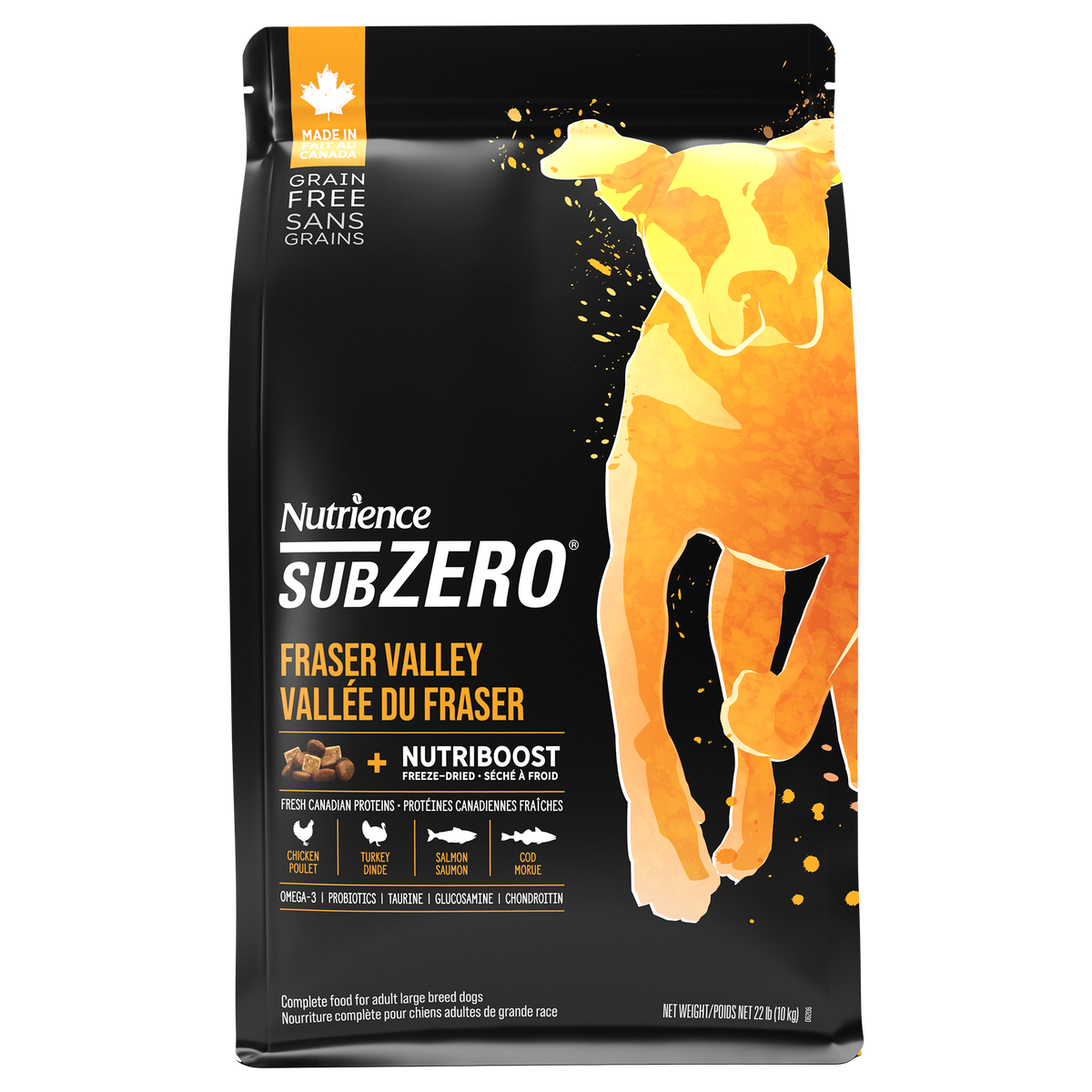 Nutrience SubZero Sans grains pour chiens, Vallée du Fraser 10kg - La niche&amp;moi