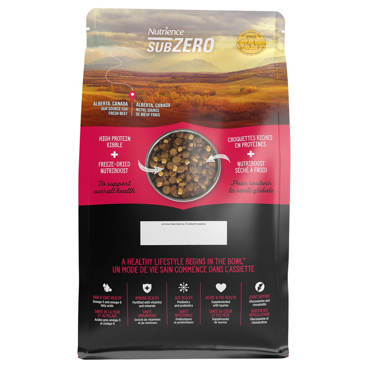 Nutrience SubZero Sans grains pour chiens de grande race, Gibier des Prairies, 10 kg - La niche&amp;moi
