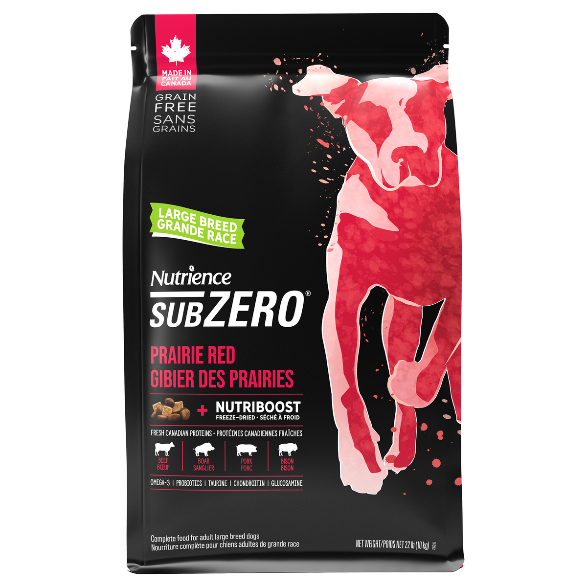 Nutrience SubZero Sans grains pour chiens de grande race, Gibier des Prairies, 10 kg - La niche&amp;moi