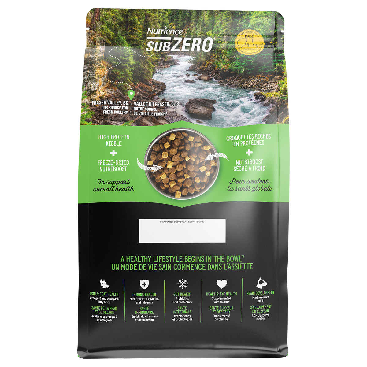 Nutrience SubZero Sans grains pour chiots en santé, Vallée du Fraser 10kg - La niche&amp;moi