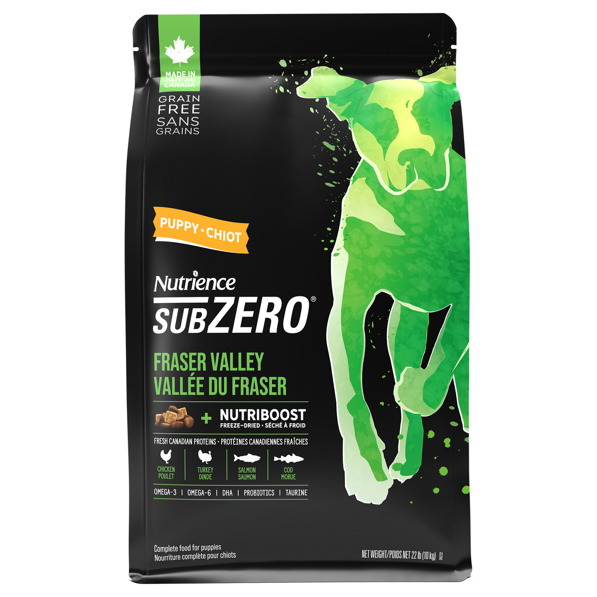 Nutrience SubZero Sans grains pour chiots en santé, Vallée du Fraser 10kg - La niche&amp;moi