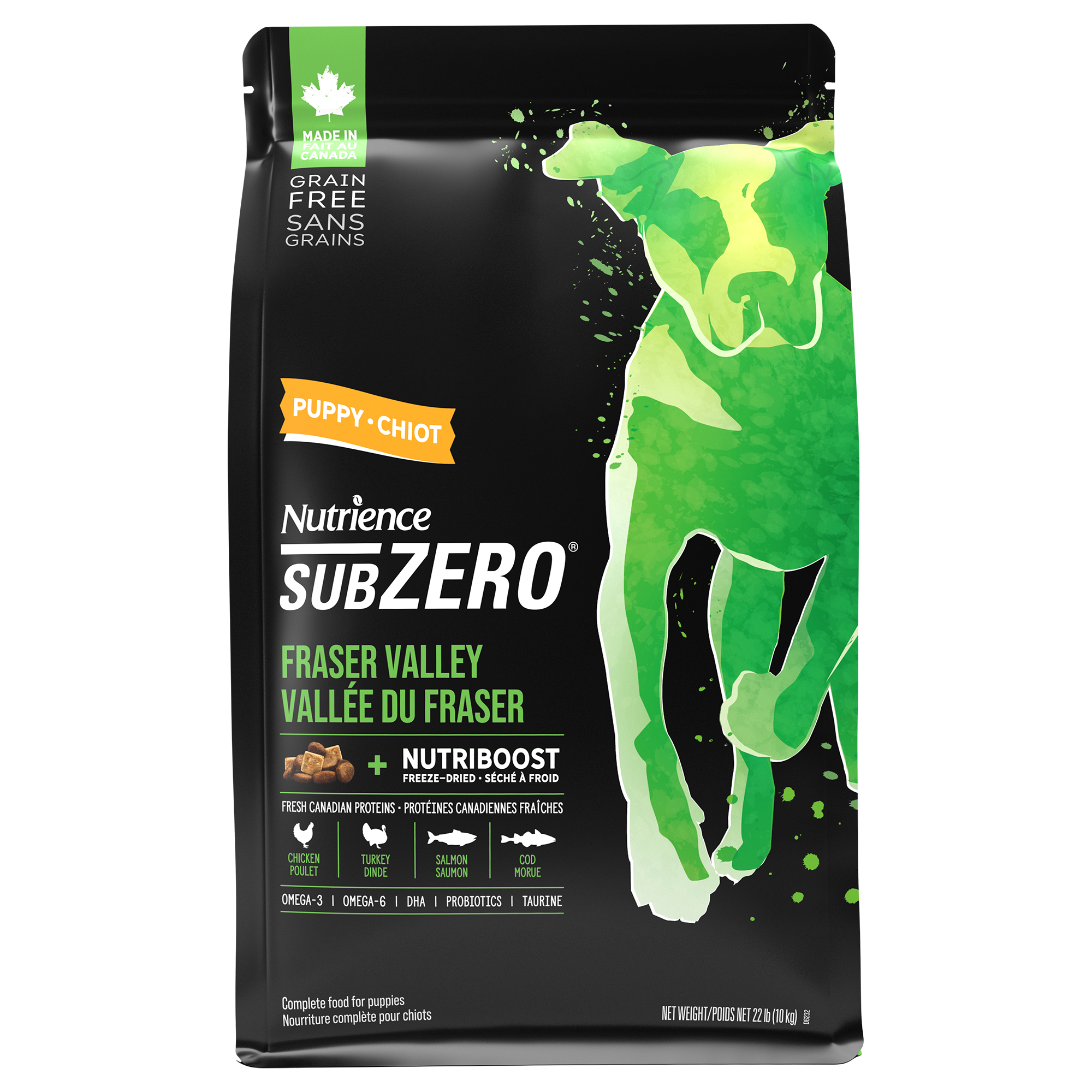 Nutrience SubZero Sans grains pour chiots en santé, Vallée du Fraser 10kg