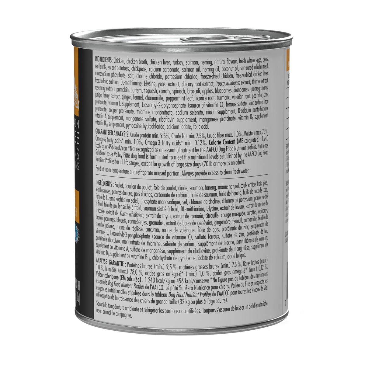 Aliment Subzero Nutrience Sans grains Pâté pour chiens adultes, formulation Vallée du Fraser, 369 g (13 oz) - La niche&amp;moi