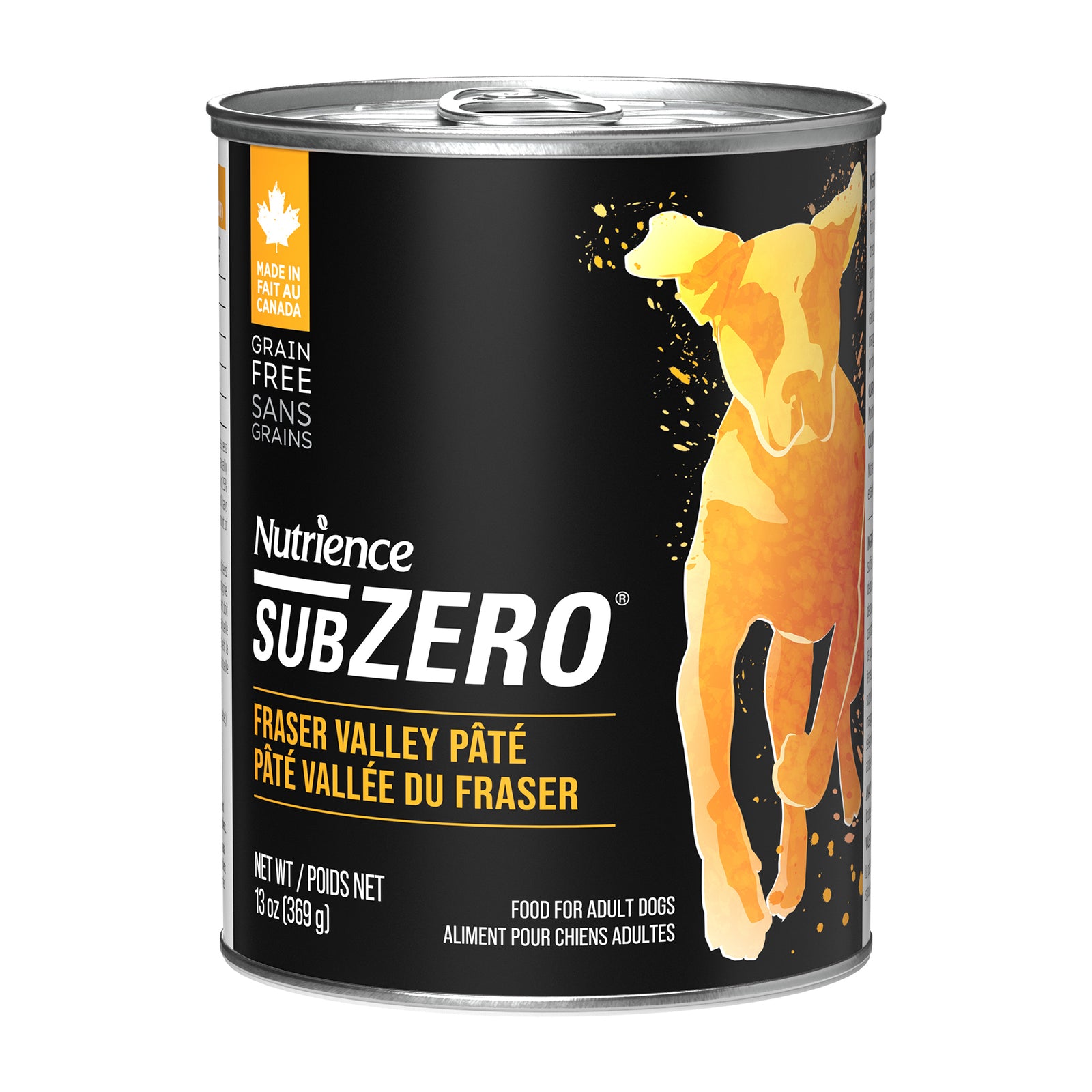 Aliment Subzero Nutrience Sans grains Pâté pour chiens adultes, formulation Vallée du Fraser, 369 g (13 oz) - La niche&moi