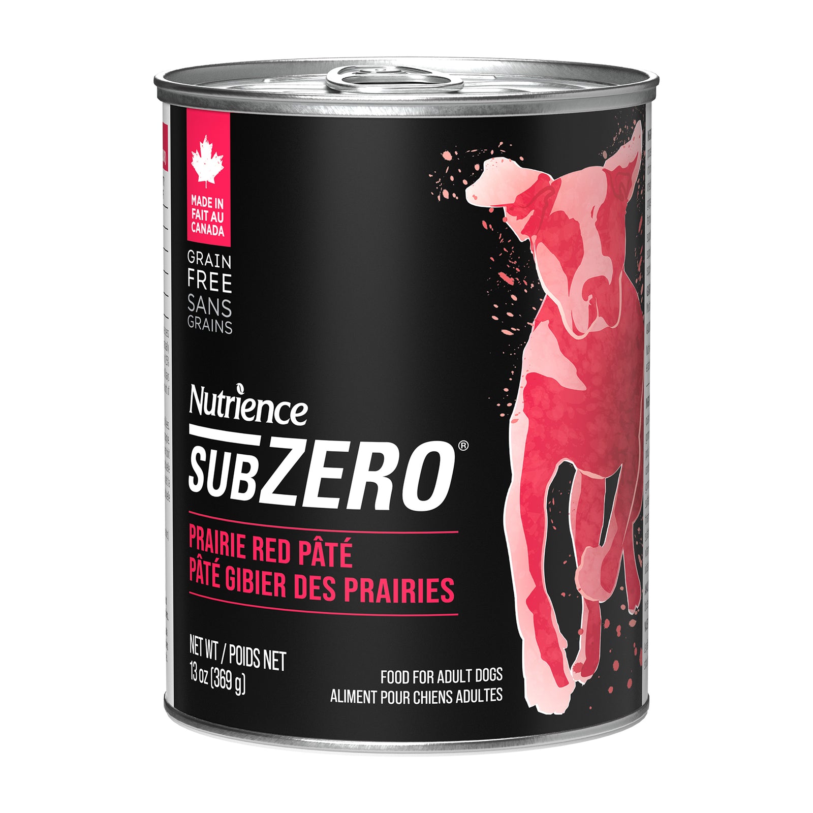 Aliment Subzero Nutrience Sans grains Pâté pour chiens adultes, formulation Gibier des Prairies, 369 g (13 oz) - La niche&moi