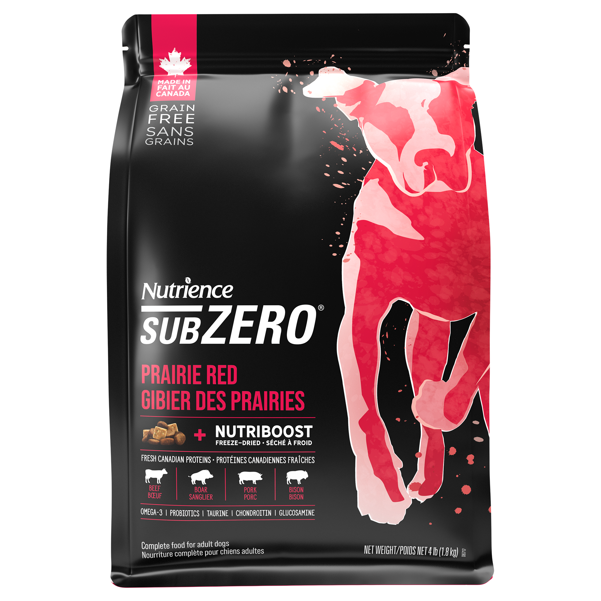 Nutrience SubZero pour chiens, Gibier des Prairies, 1,8 kg