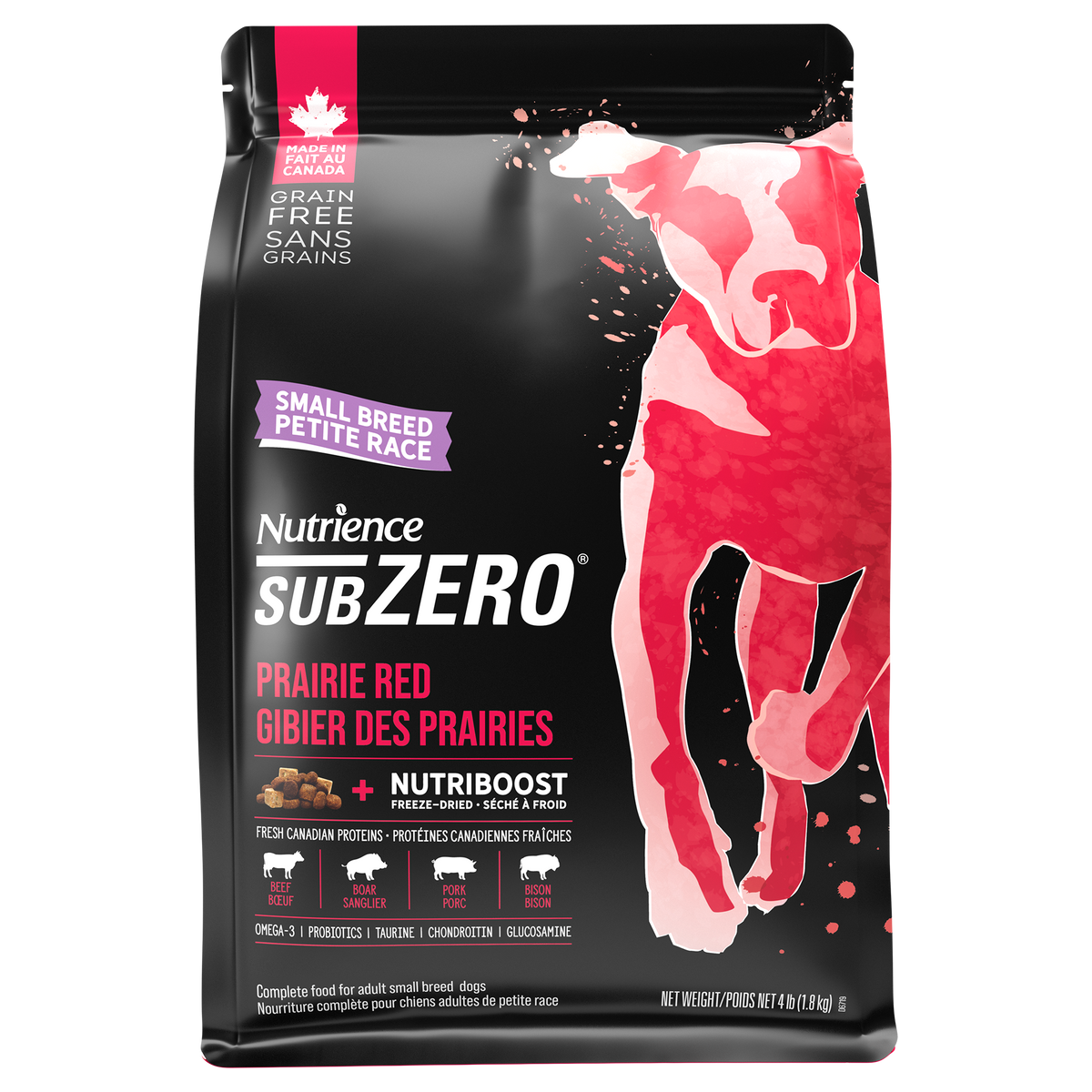 Nutrience SubZero pour chiens de petite race, Gibier des Prairies, 1,8 kg - La niche&amp;moi