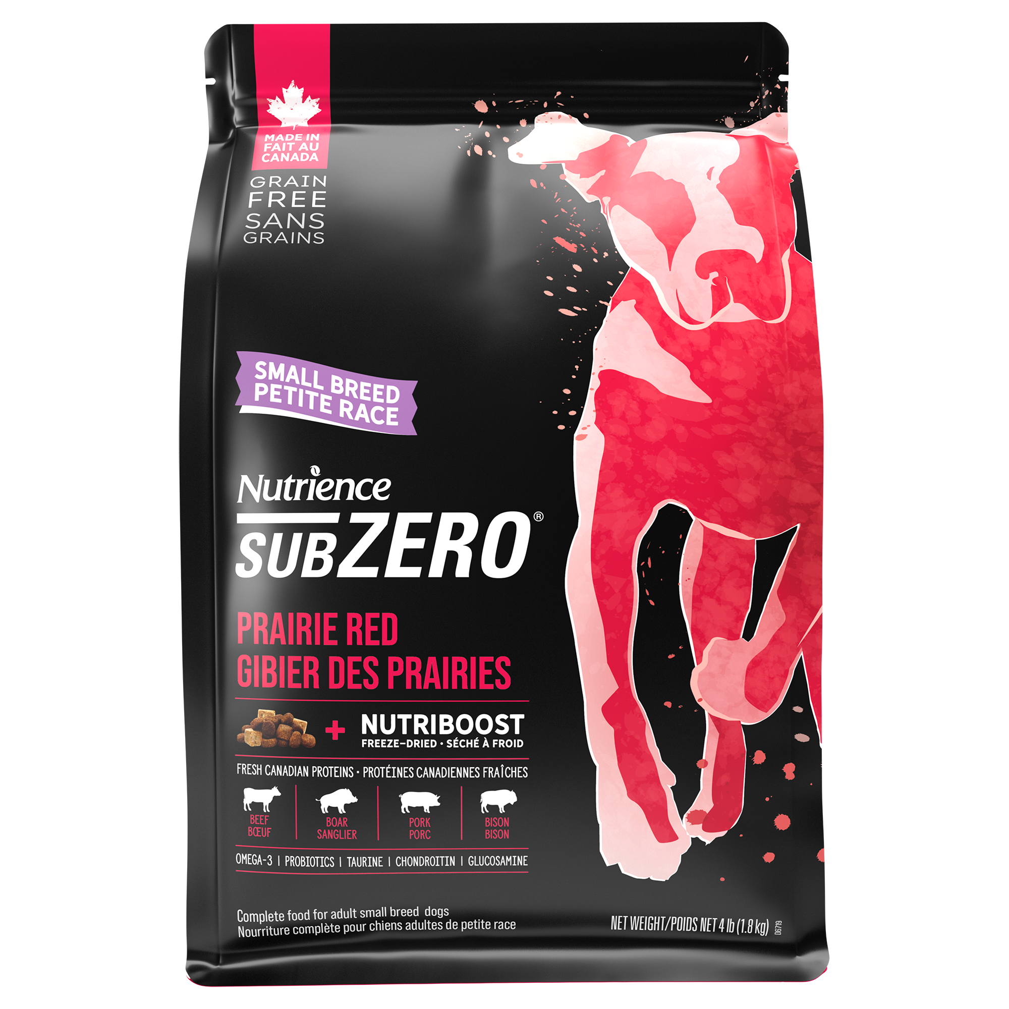 Nutrience SubZero pour chiens de petite race, Gibier des Prairies, 1,8 kg