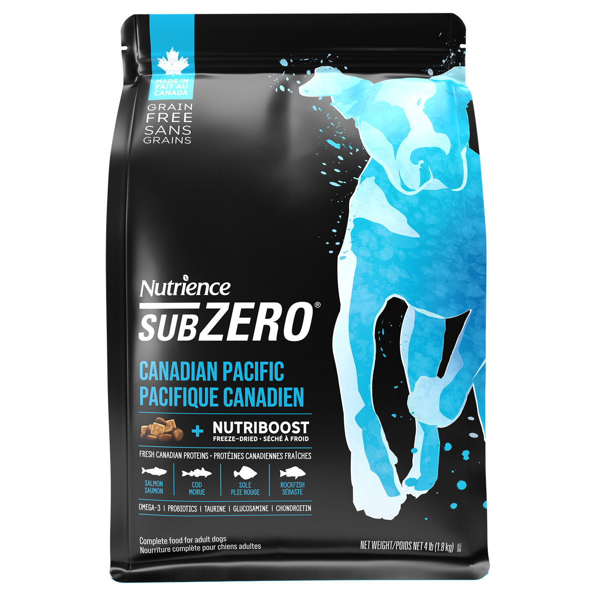 Nutrience SubZero pour chiens, Pacifique canadien,1,8 kg - La niche&amp;moi