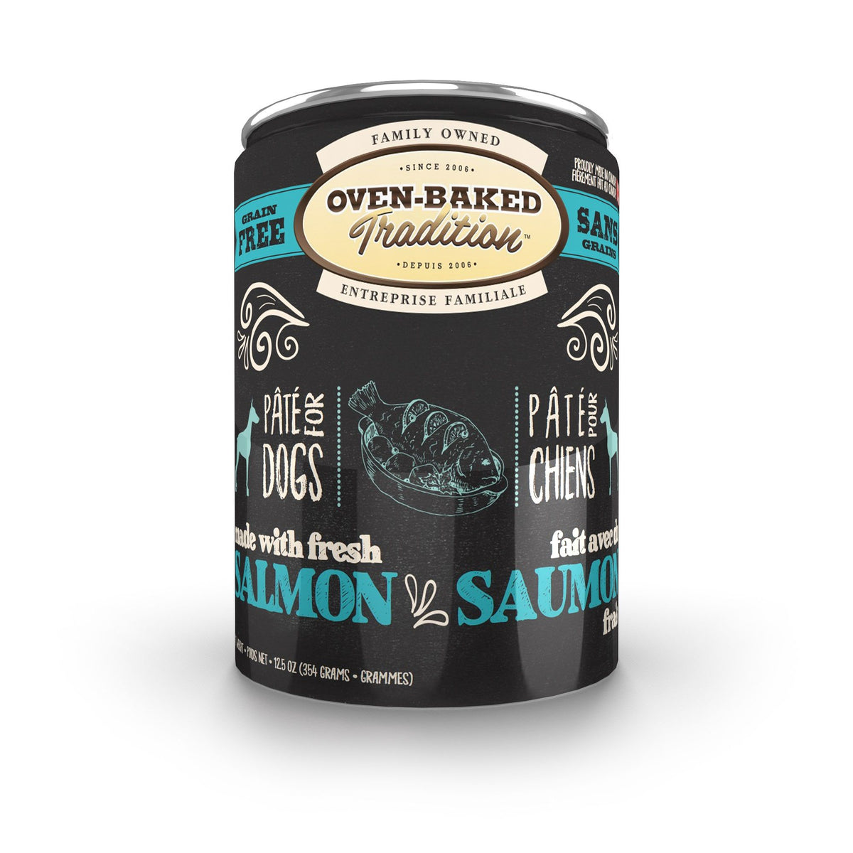 Obt Nourriture En Conserves Pour Chien, Pâté De Saumon 12.5oz - La niche&amp;moi
