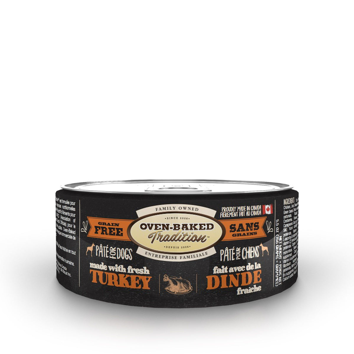 Obt Nourriture En Conserves Pour Chien, Pâté De Dinde 5.5oz - La niche&amp;moi