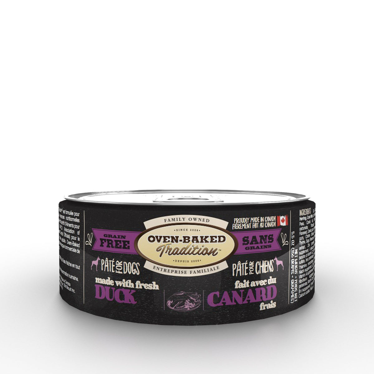 Obt Nourriture En Conserves Pour Chien, Pâté De Canard 5.5oz - La niche&amp;moi