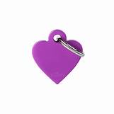 Coeur en Aluminium Violet