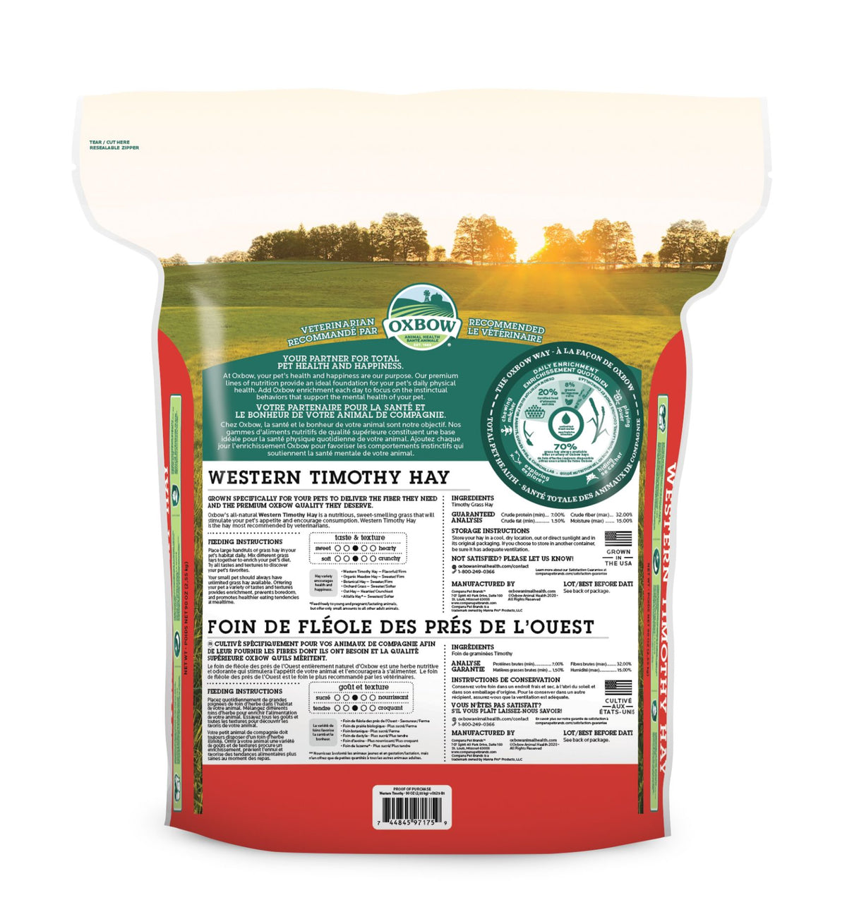 Oxbow Foin Timothy Occidental 90oz - La niche&amp;moi