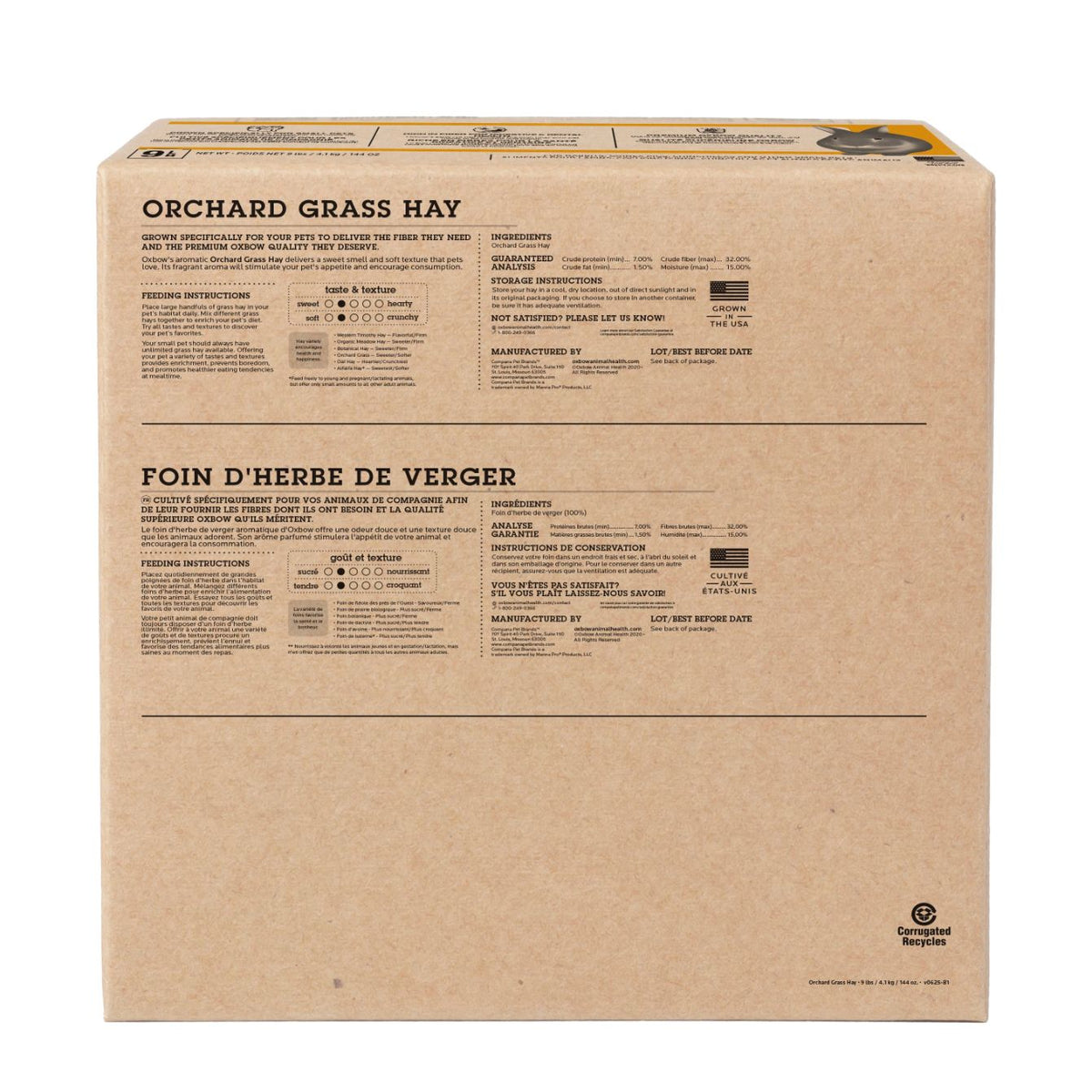 Oxbow Foin De Verger 9 Lb - La niche&amp;moi