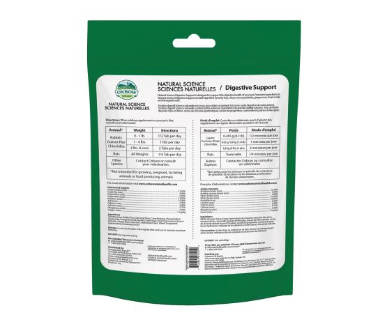 Oxbow Natural Science - Suppléments Pour Rongeur, Digestif 4.2oz - La niche&amp;moi