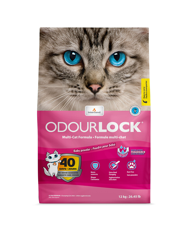 Intersand Odourlock Litière Agglomérante Poudre De Bébé 12 Kg - La niche&moi