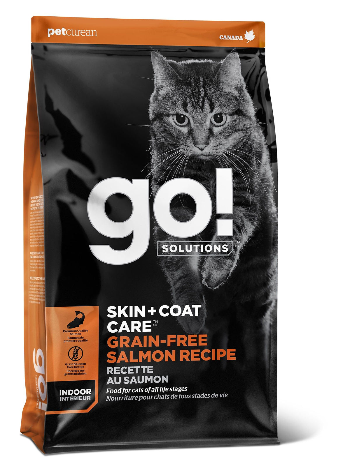 Petcurean Go! Skin + Coat Grain Free Salmon Recipe For Cat 8 Lbs