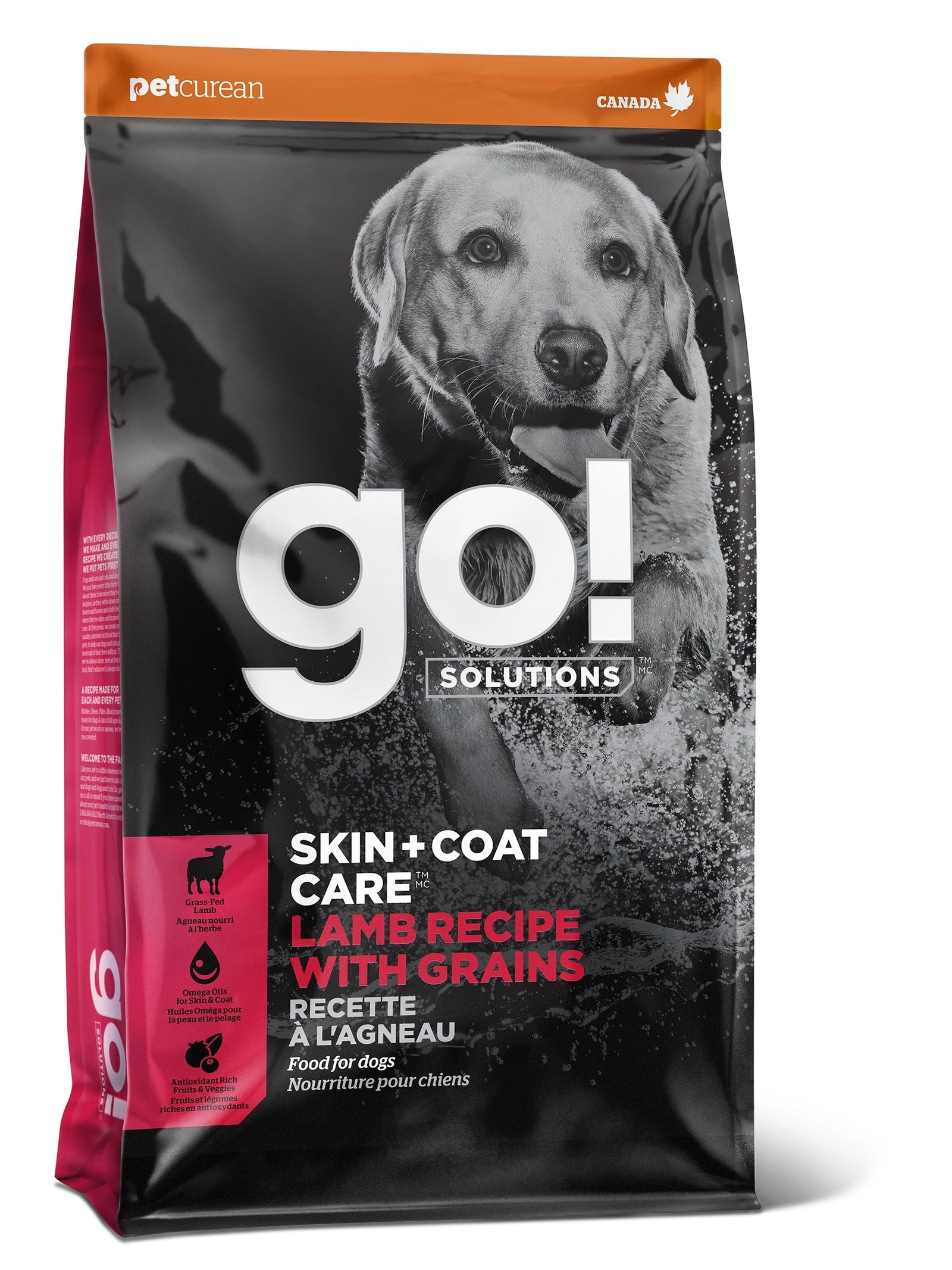 Petcurean Go! Peau + Poils Pour Chien Agneau 22 Lbs