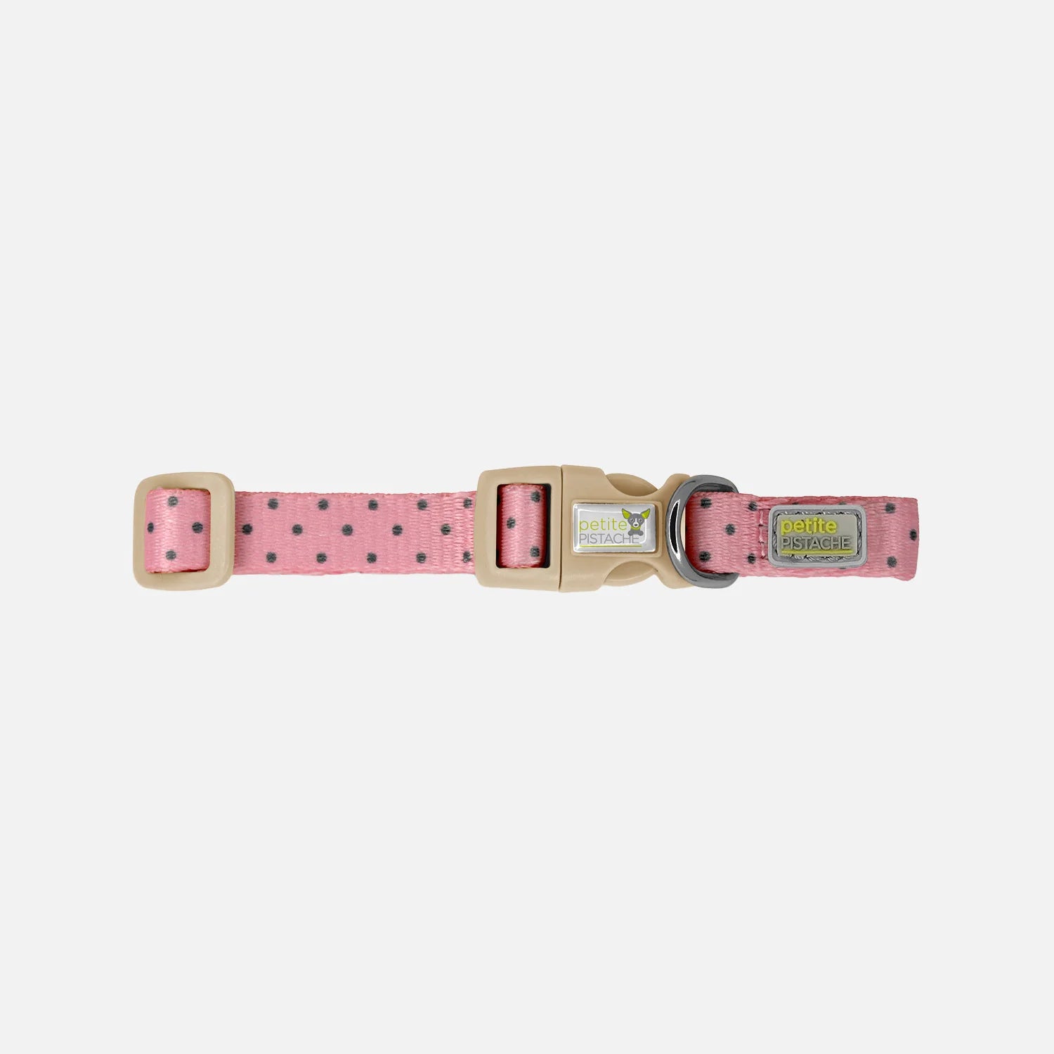 Collier Petite Pistache pour Petits Chiens MINI POLKA ROSE XXS - La niche&moi