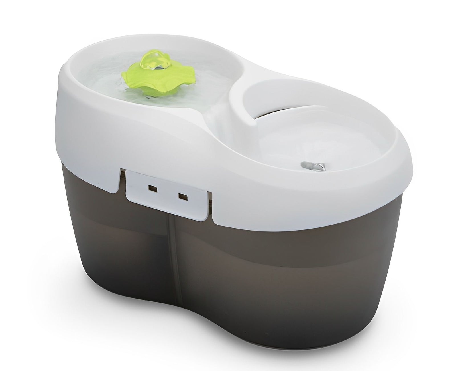 H2o Tornado, Fontaine / Abreuvoir Pour Chat (2 Litres) Blanc Sur Noir - La niche&moi