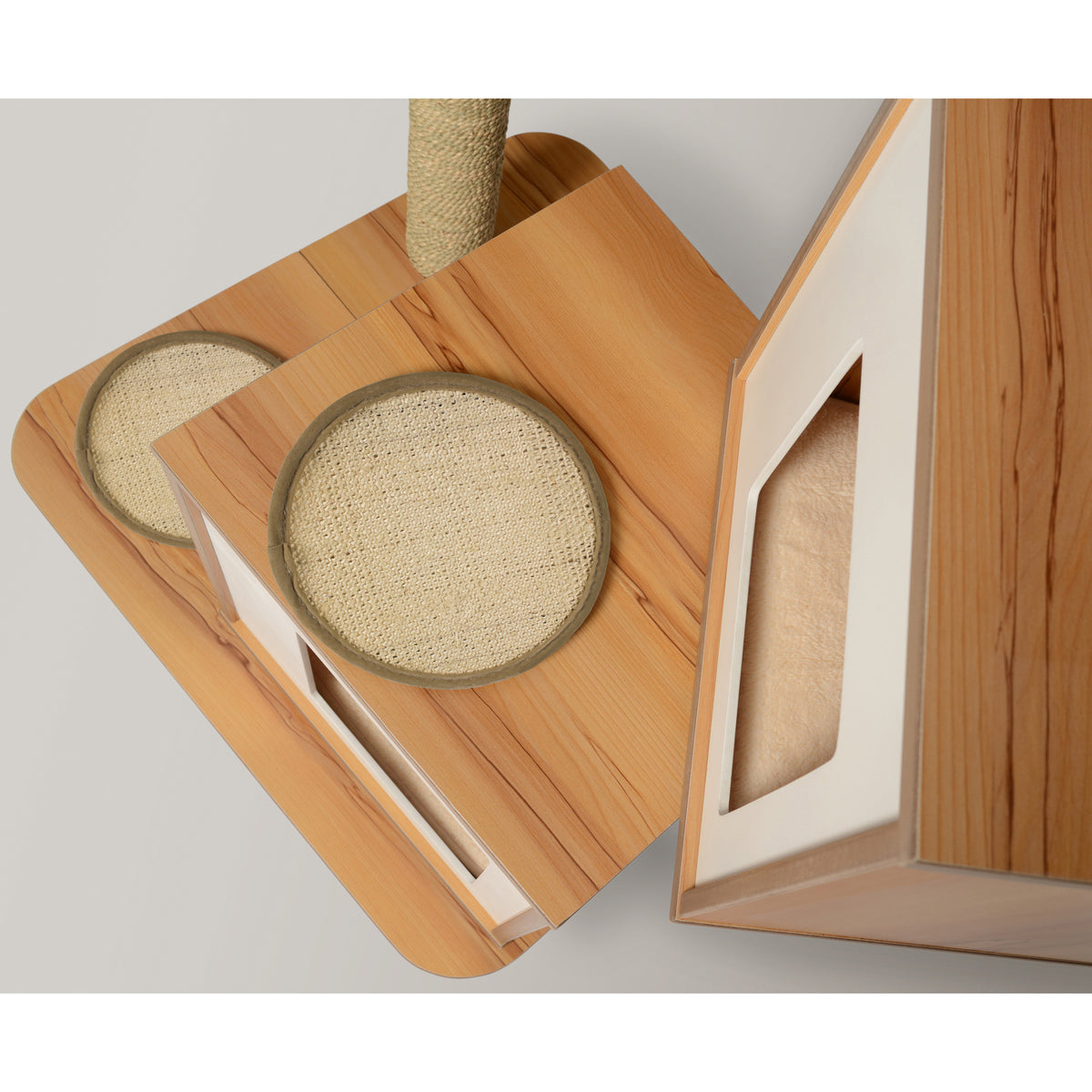 Meuble V-Double Vesper, noyer, 65 x 65 x 103,5 cm - La niche&amp;moi