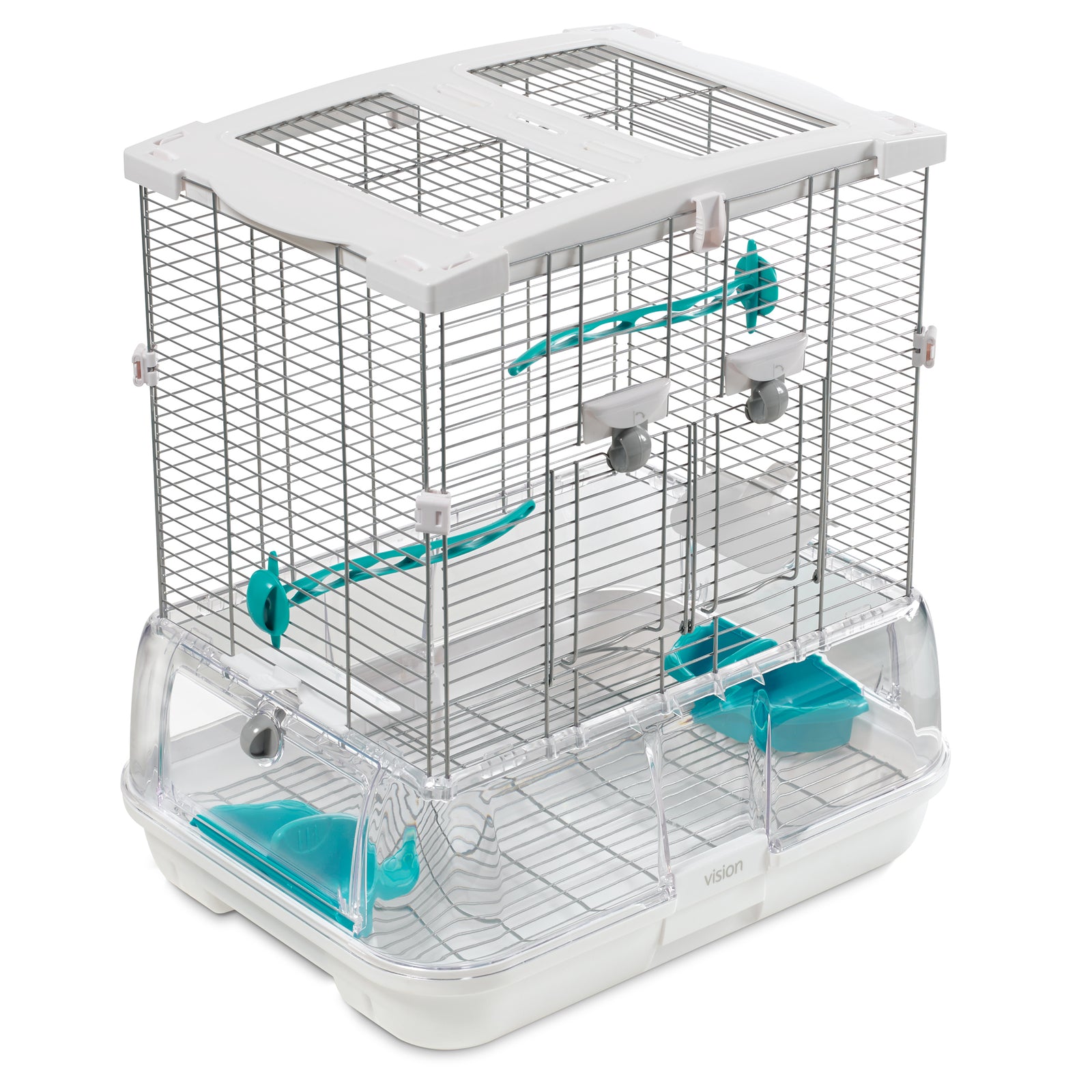 Cage Vision pour oiseaux de petite taille, modèle S01, standard, grillage étroit, 47,5 x 37 x 51 cm (18,7 x 14,6 x 20 po) - La niche&moi